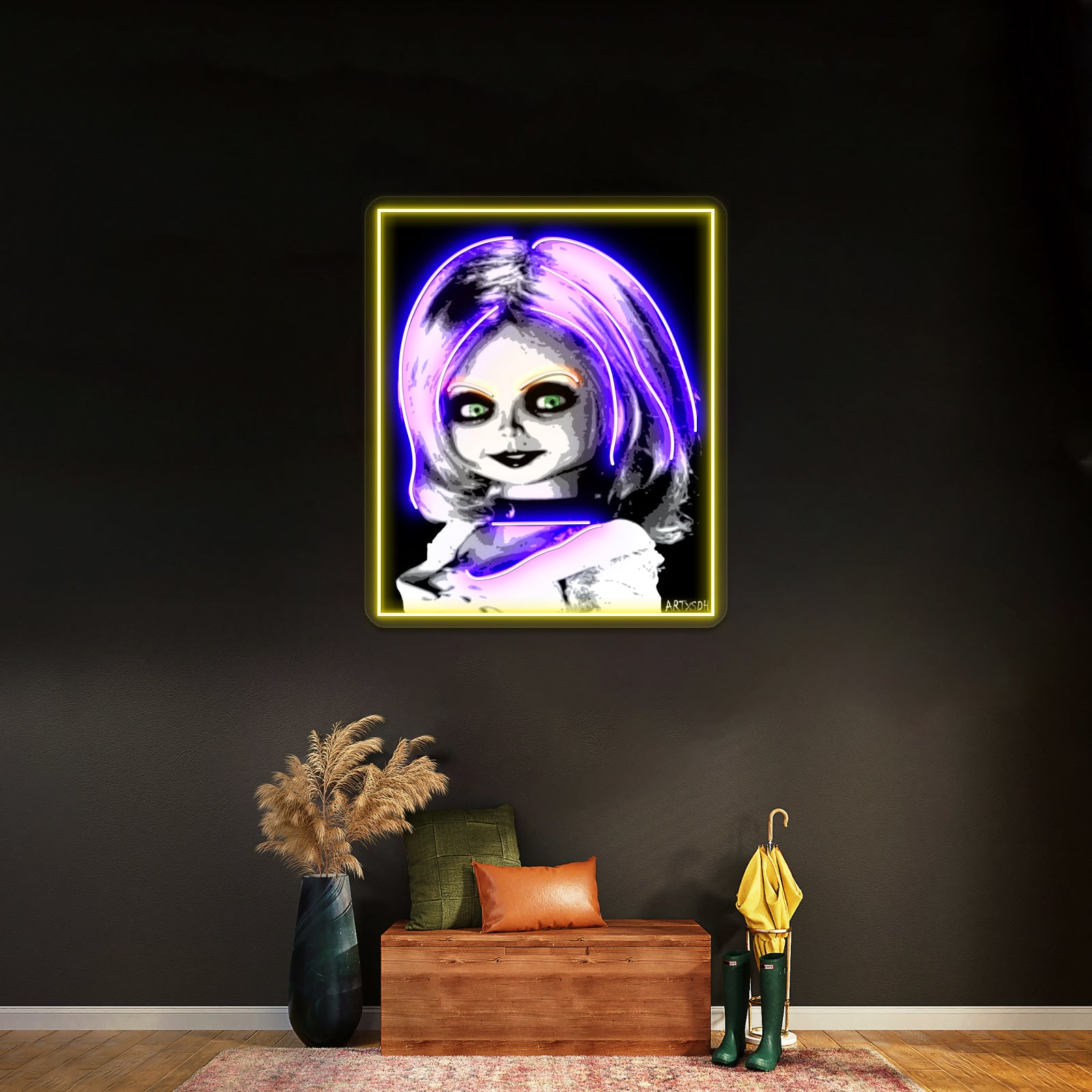 Bride Of Chucky Artwork Led Neon Sign | Shineneon