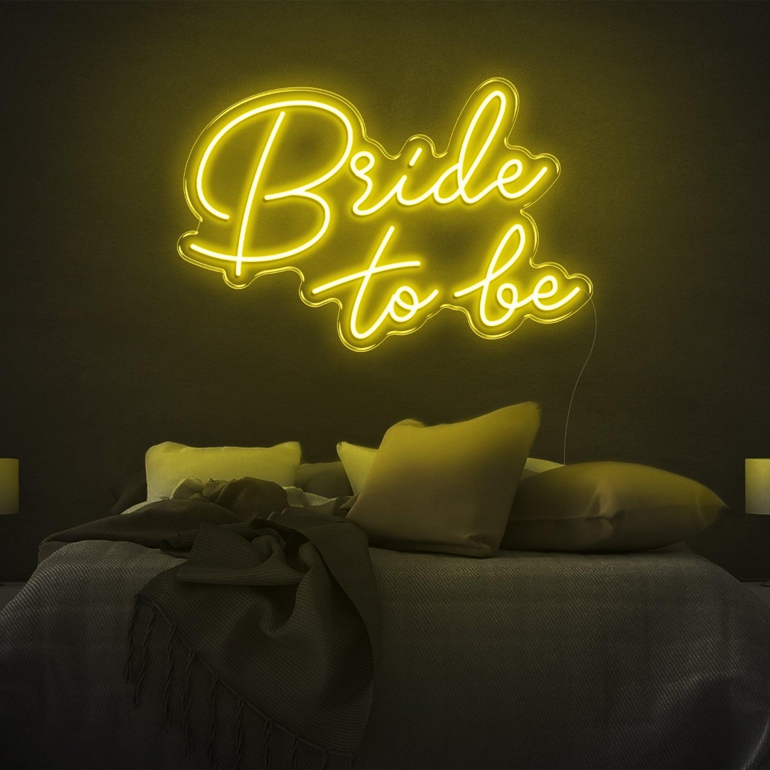 Bride To Be Bright Yellow Led Neon Sign For Bedroom Wedding Decor | Shineneon