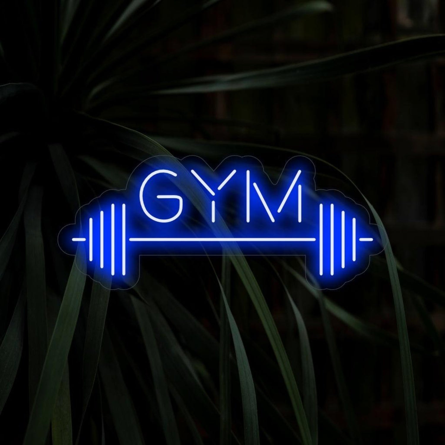 Bright Blue Barbell Gym Led Neon Sign For Fitness Studio Wall Decor | Shineneon