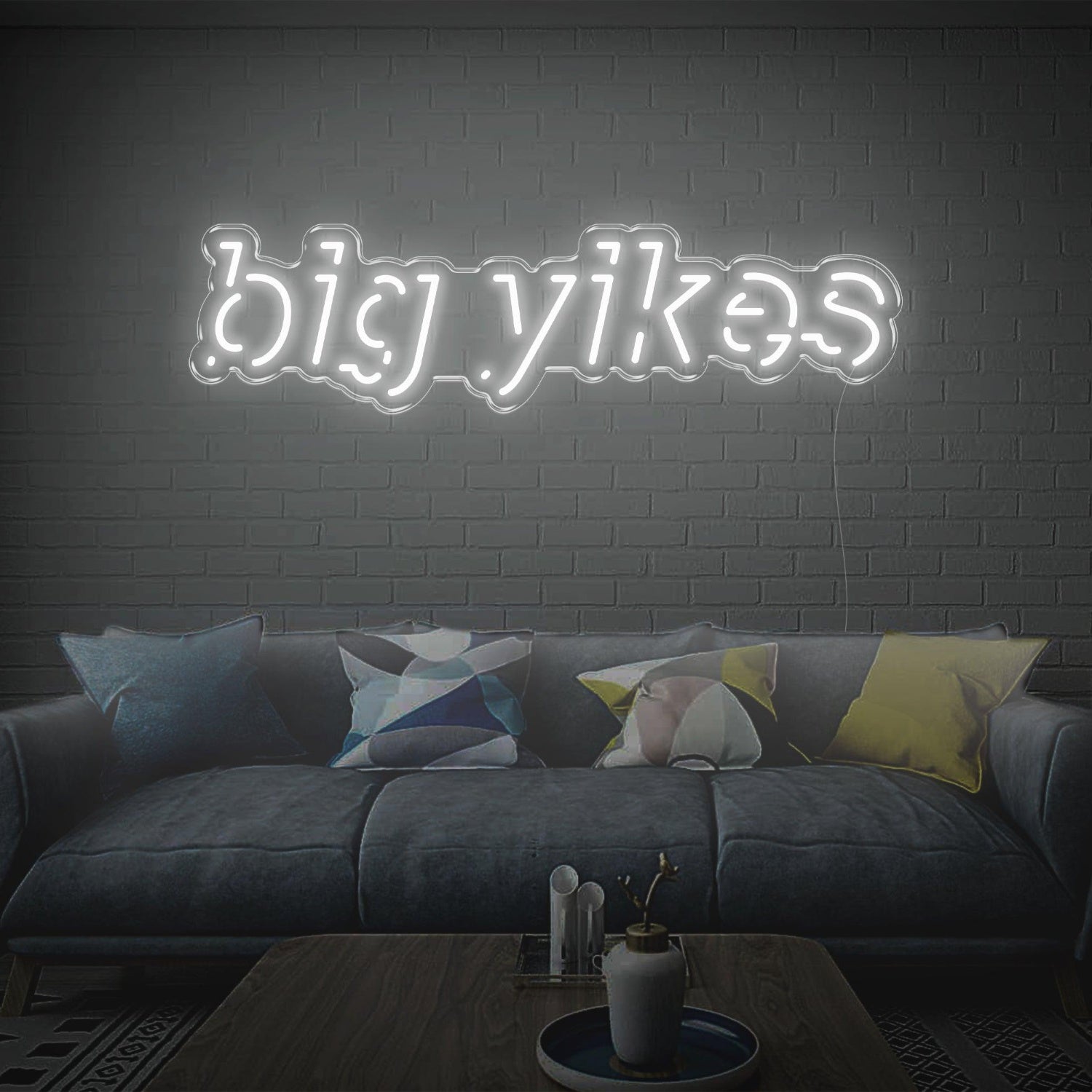 Bright Green Big Yikes Led Neon Sign For Home Decor | Shineneon