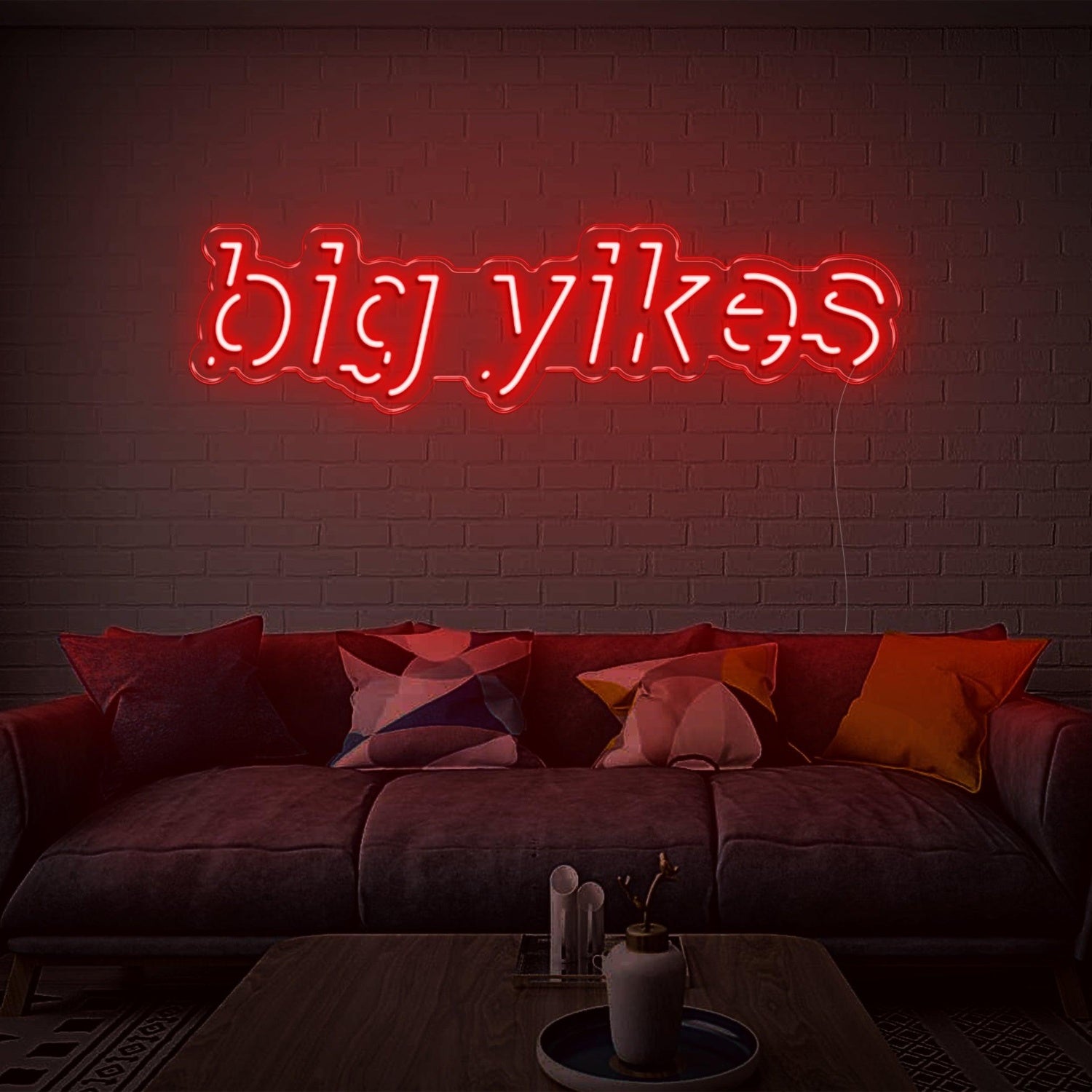 Bright Green Big Yikes Led Neon Sign For Home Decor | Shineneon