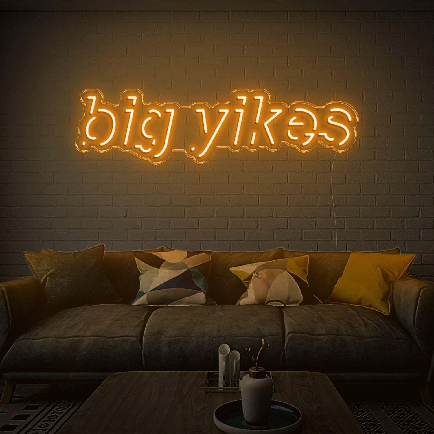 Bright Green Big Yikes Led Neon Sign For Home Decor | Shineneon