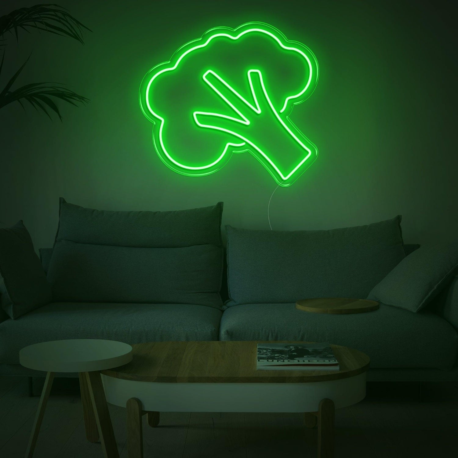 Bright Green Broccoli Led Neon Sign For Modern Living Room Decor | Shineneon