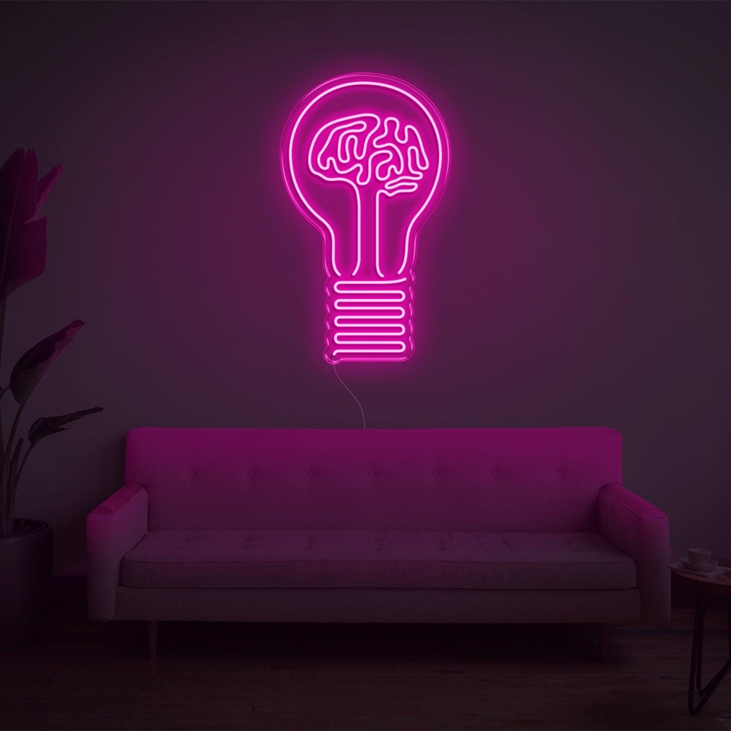 Bright Green Bulb Brain Led Neon Sign For Modern Indoor Decor | Shineneon