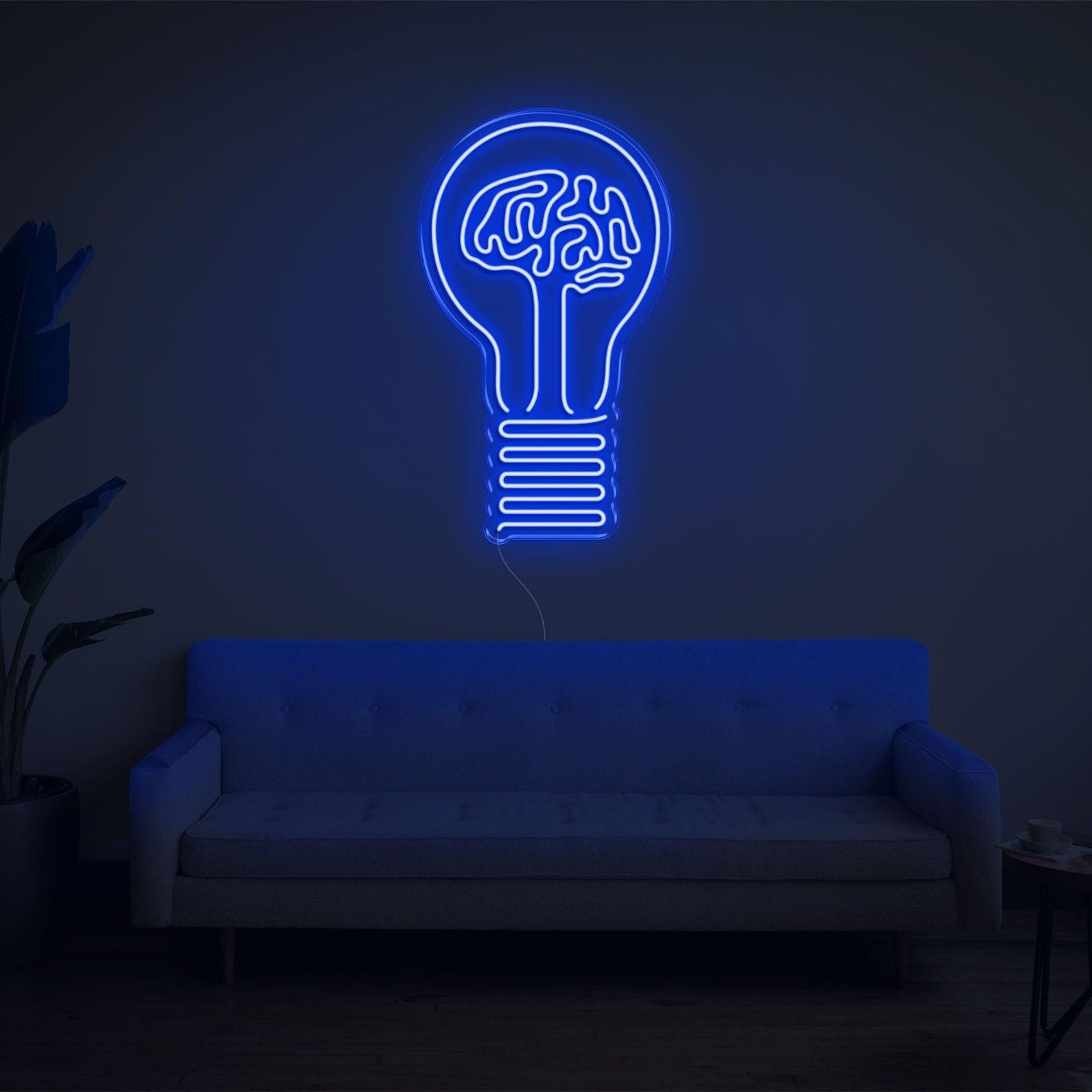 Bright Green Bulb Brain Led Neon Sign For Modern Indoor Decor | Shineneon
