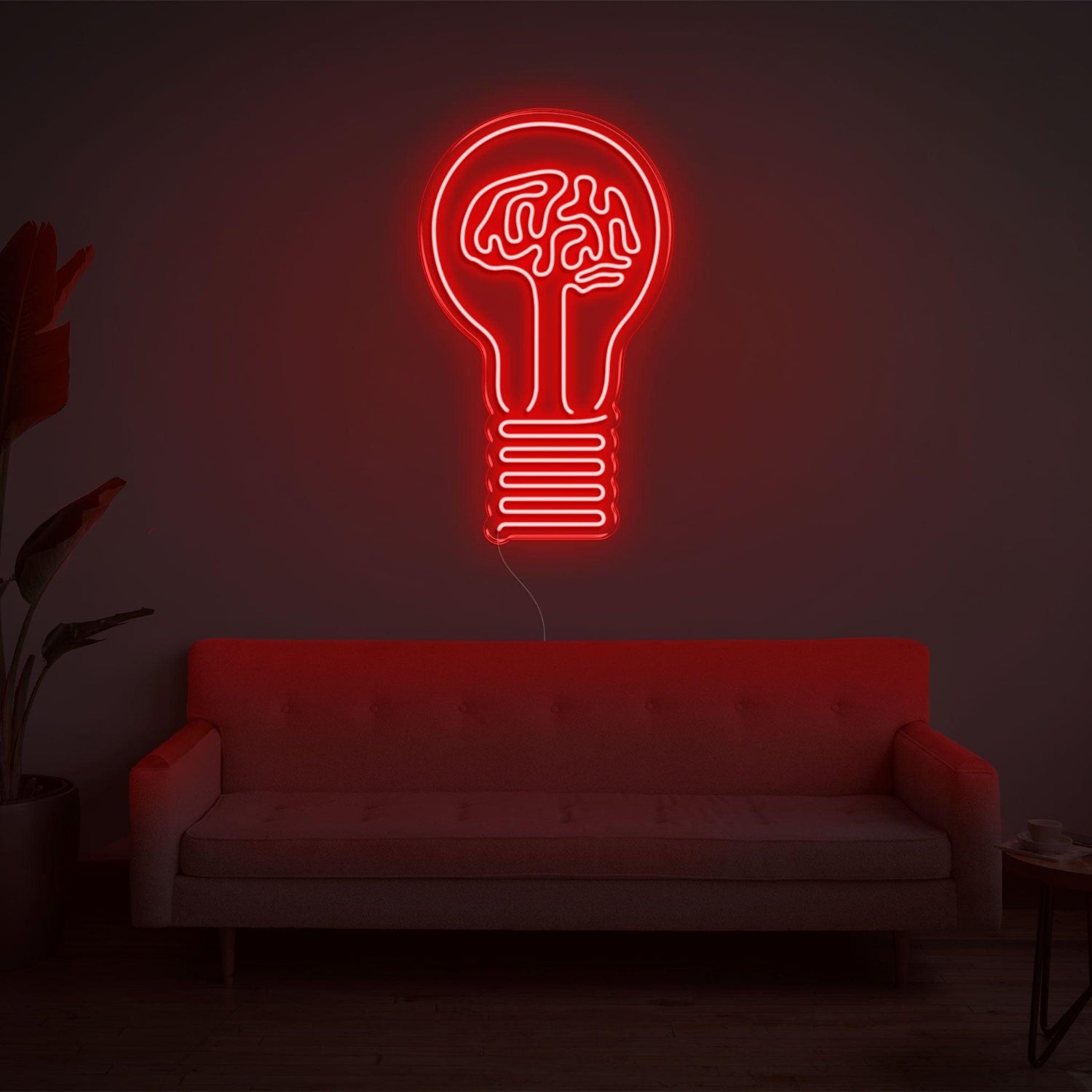 Bright Green Bulb Brain Led Neon Sign For Modern Indoor Decor | Shineneon