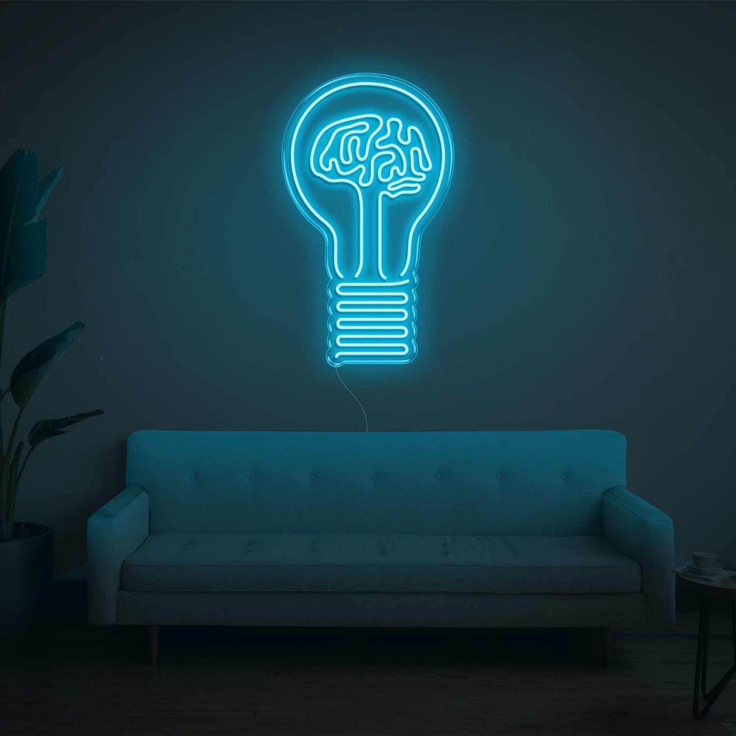 Bright Green Bulb Brain Led Neon Sign For Modern Indoor Decor | Shineneon
