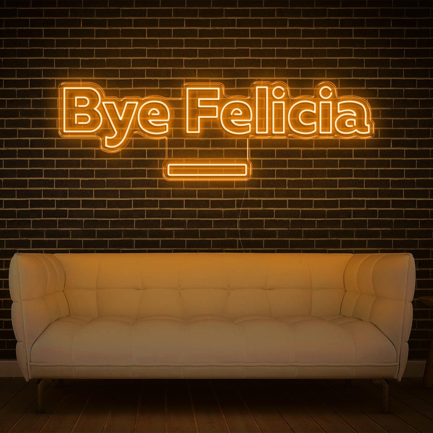 Bright Green Bye Felicia Led Neon Sign For Indoor Home Bar Cafe Decor | Shineneon