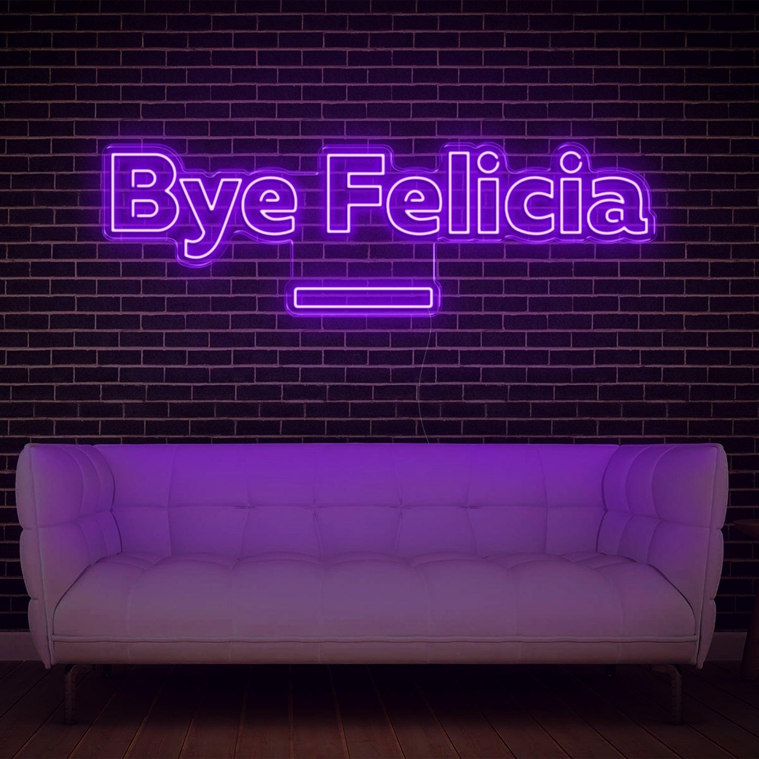 Bright Green Bye Felicia Led Neon Sign For Indoor Home Bar Cafe Decor | Shineneon