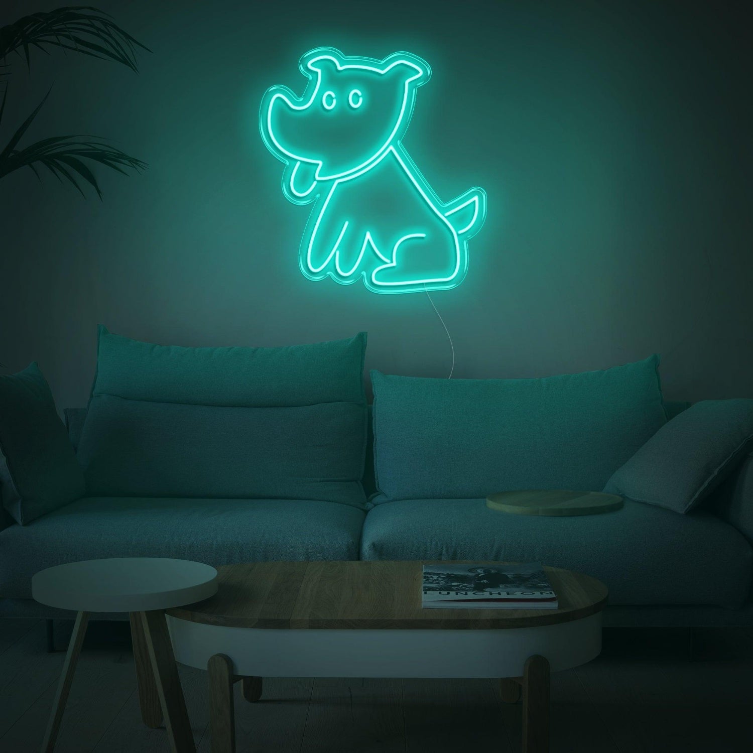 Bright Green Cartoon Puppy Led Neon Sign For Indoor Home Decor | Shineneon