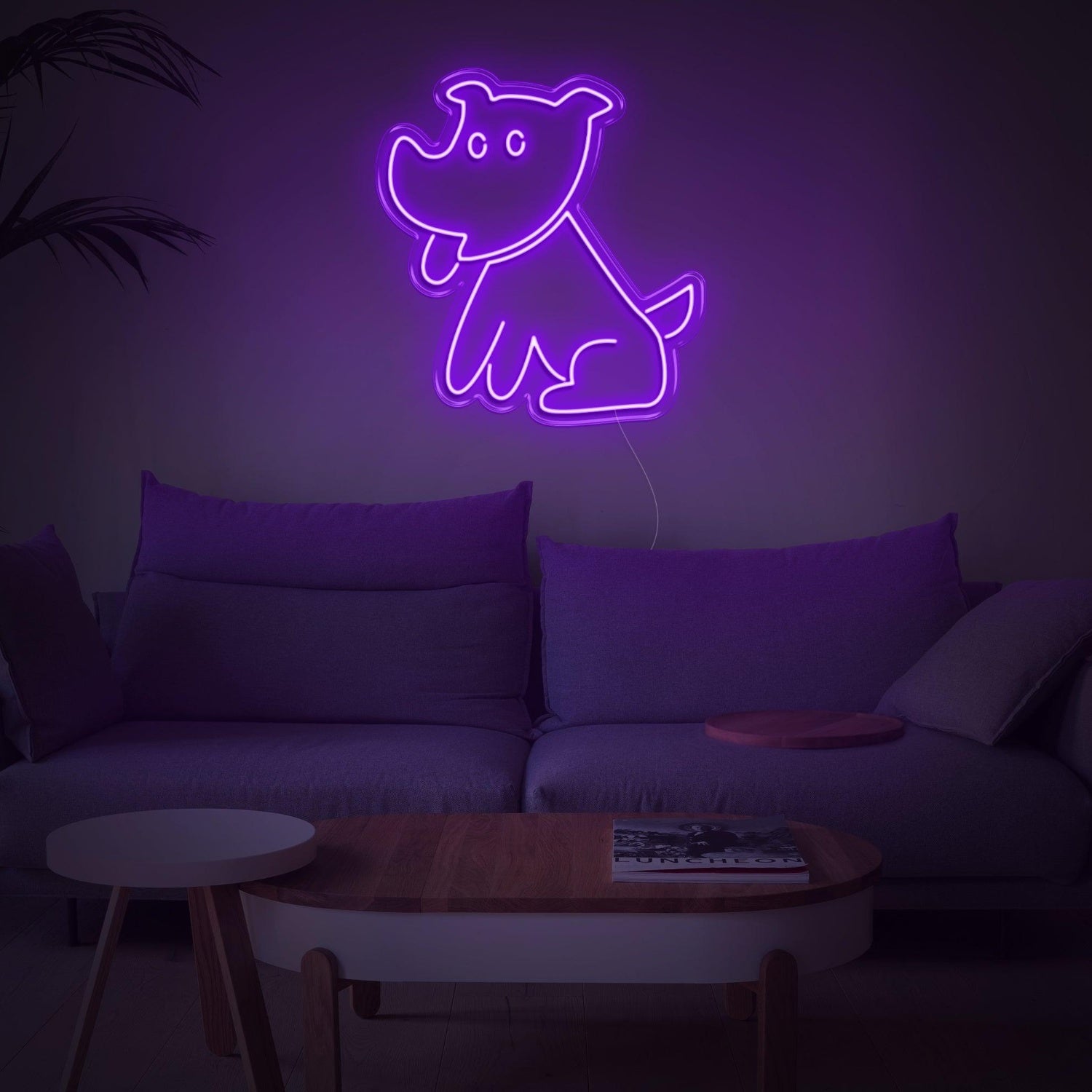 Bright Green Cartoon Puppy Led Neon Sign For Indoor Home Decor | Shineneon