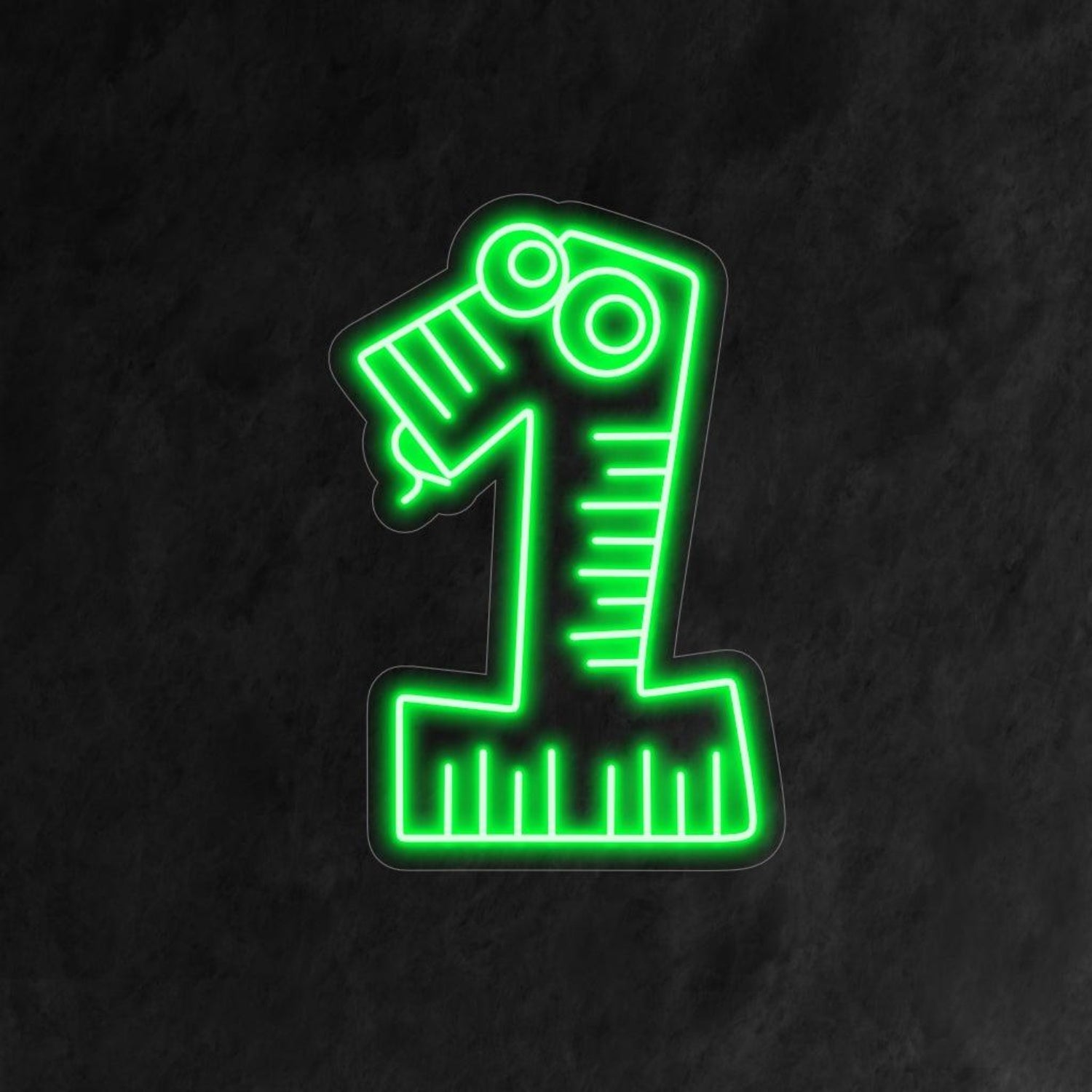 Bright Green Cartoon-Style 1st Birthday Led Neon Sign For Kids Room Party Decor | Shineneon