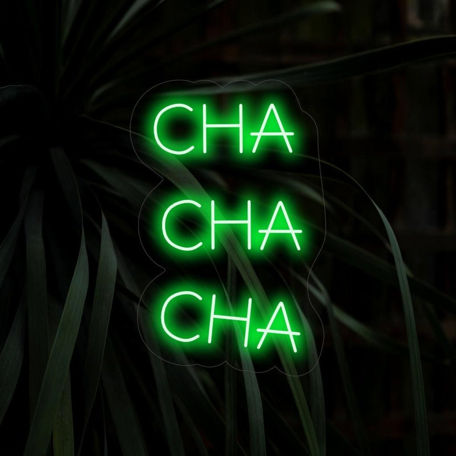 Bright Green Cha Cha Cha Led Neon Sign For Bar Cafe Indoor Wall Decor | Shineneon
