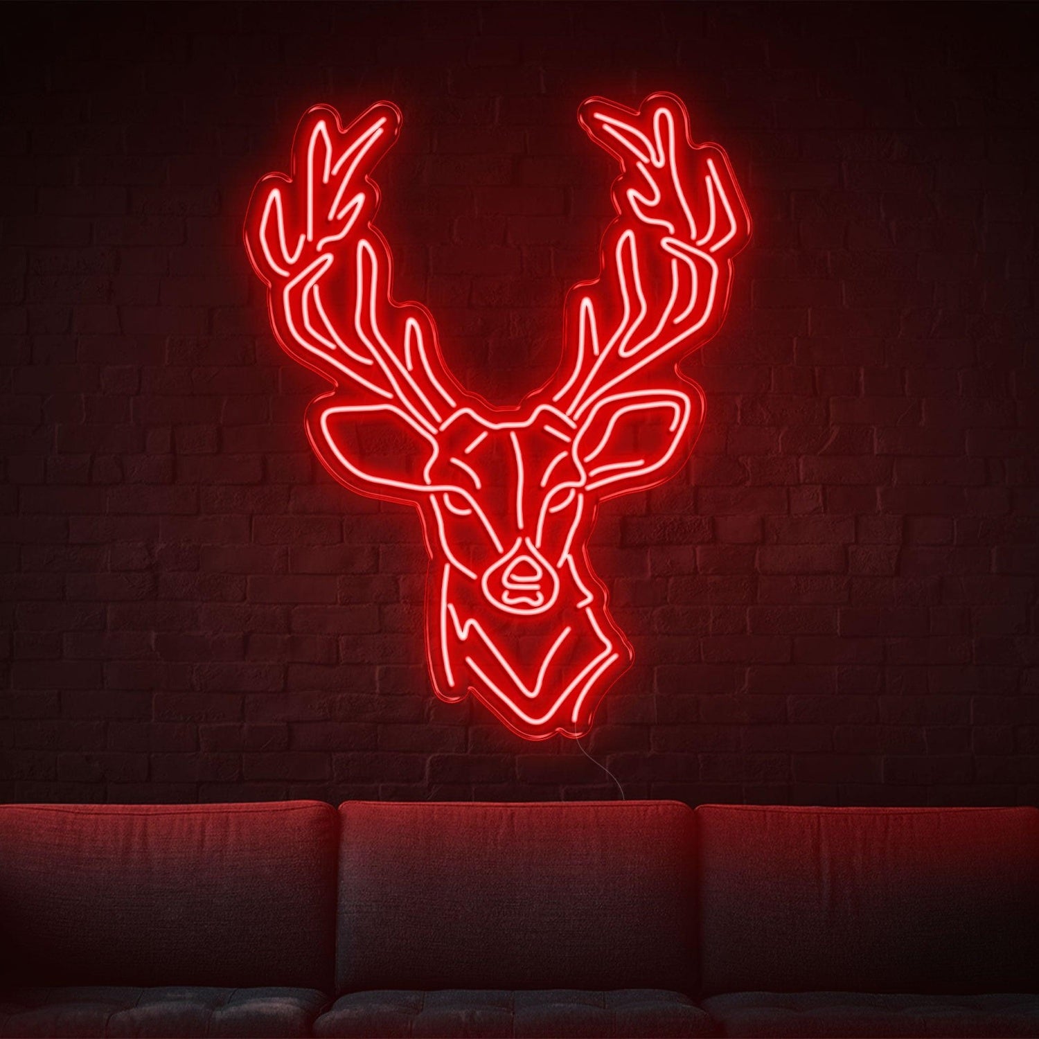 Bright Green Deer Head Led Neon Sign For Modern Home Bar Cafe Decor | Shineneon