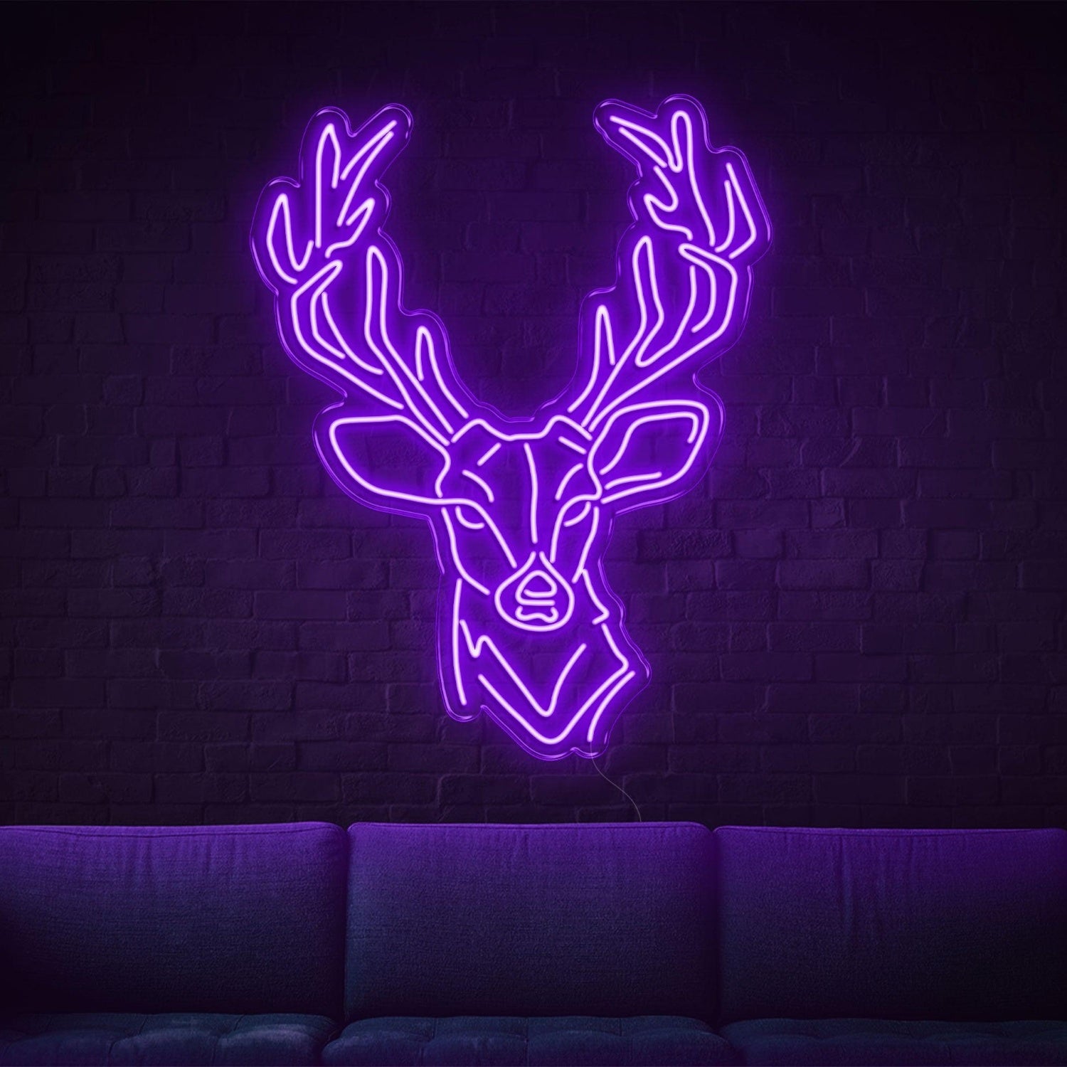Bright Green Deer Head Led Neon Sign For Modern Home Bar Cafe Decor | Shineneon