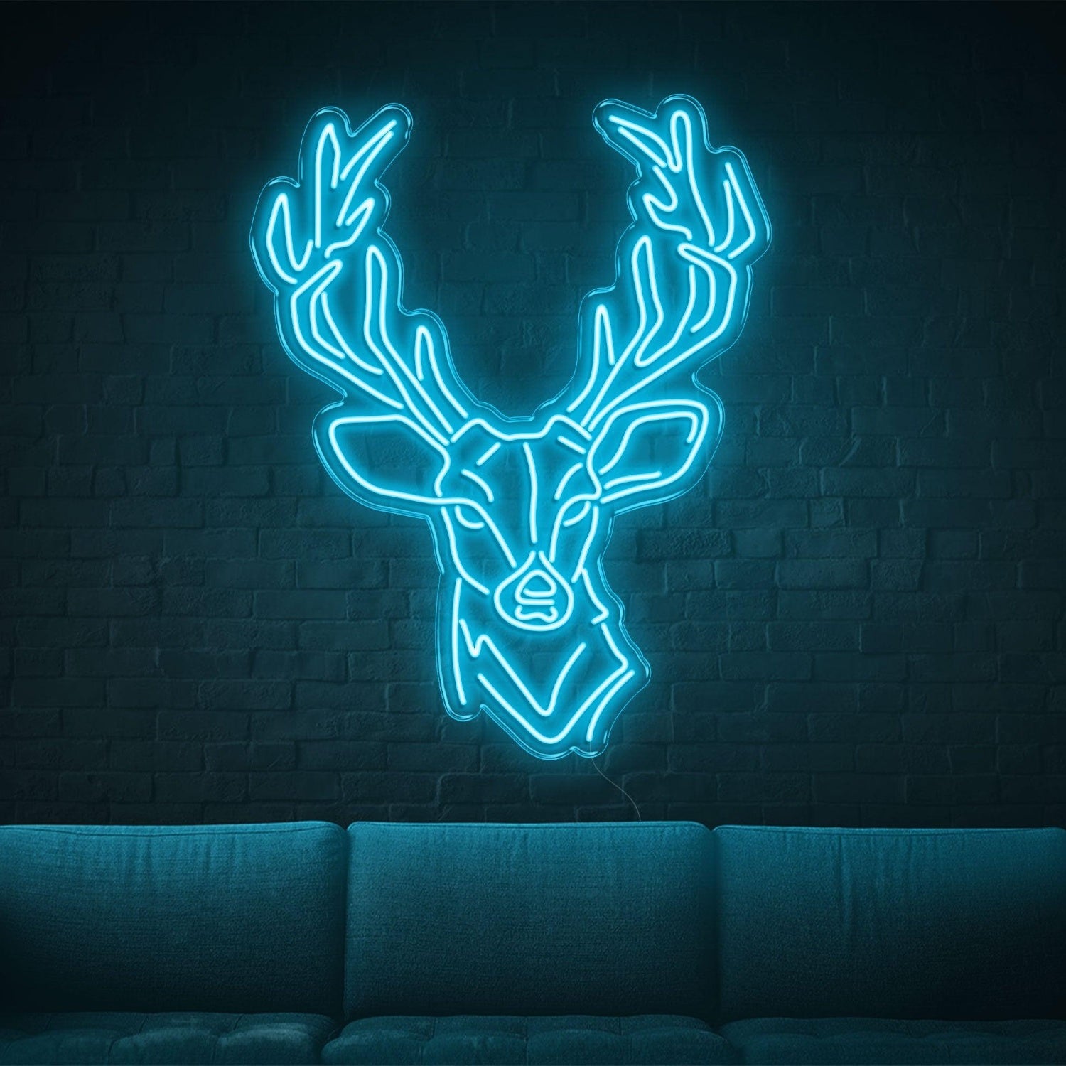 Bright Green Deer Head Led Neon Sign For Modern Home Bar Cafe Decor | Shineneon