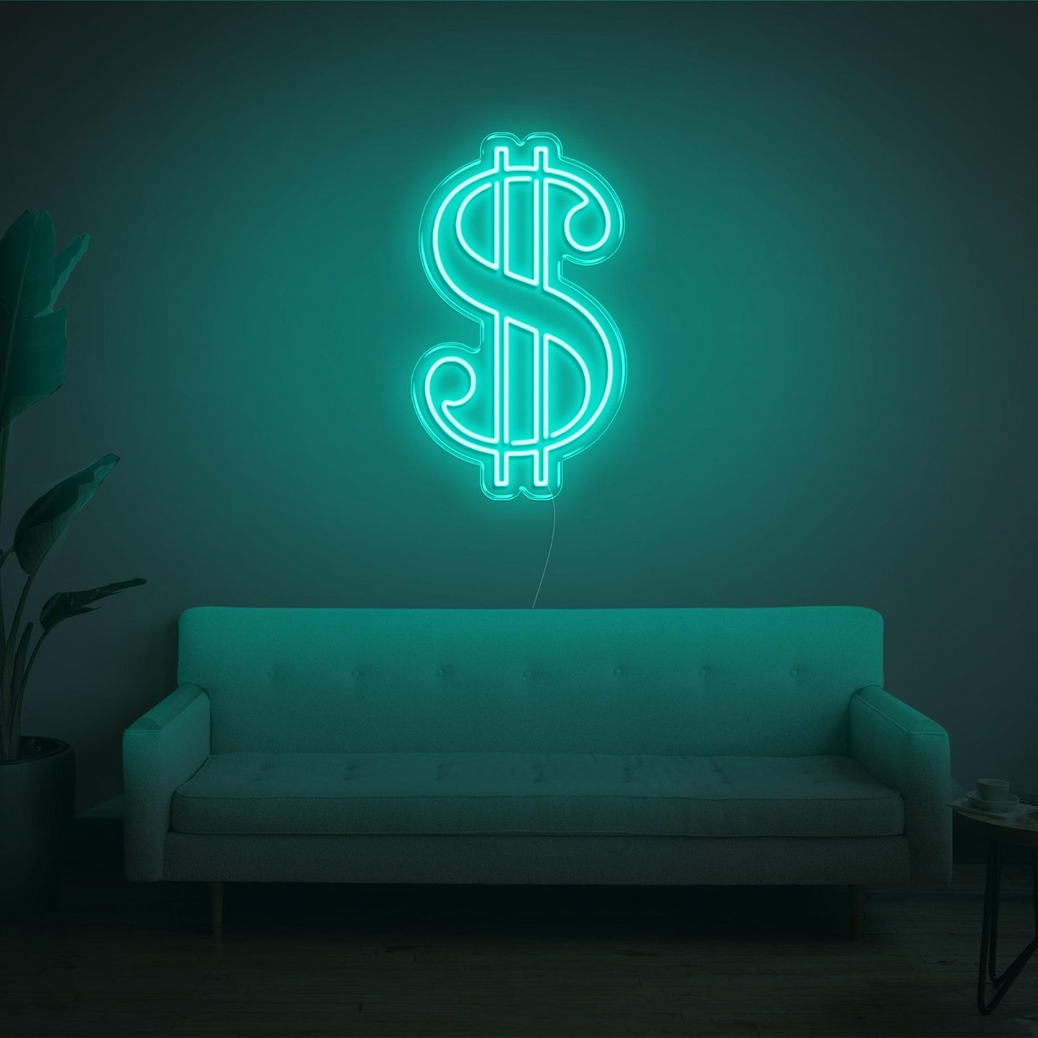 Bright Green Dollar Sign Led Neon Sign For Home Office Decor | Shineneon