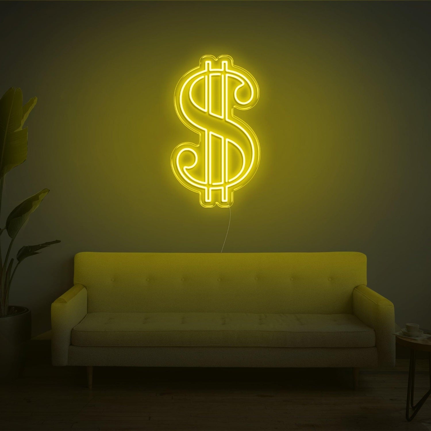 Bright Green Dollar Sign Led Neon Sign For Home Office Decor | Shineneon