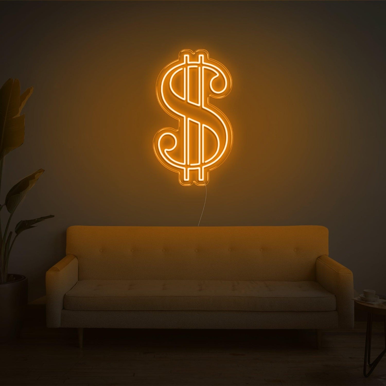Bright Green Dollar Sign Led Neon Sign For Home Office Decor | Shineneon