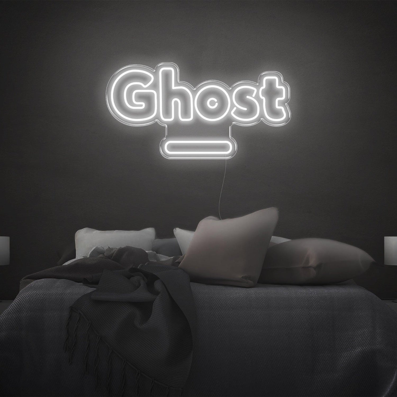 Bright Green Ghost Cartoon-Style Led Neon Sign For Bedroom Decor | Shineneon