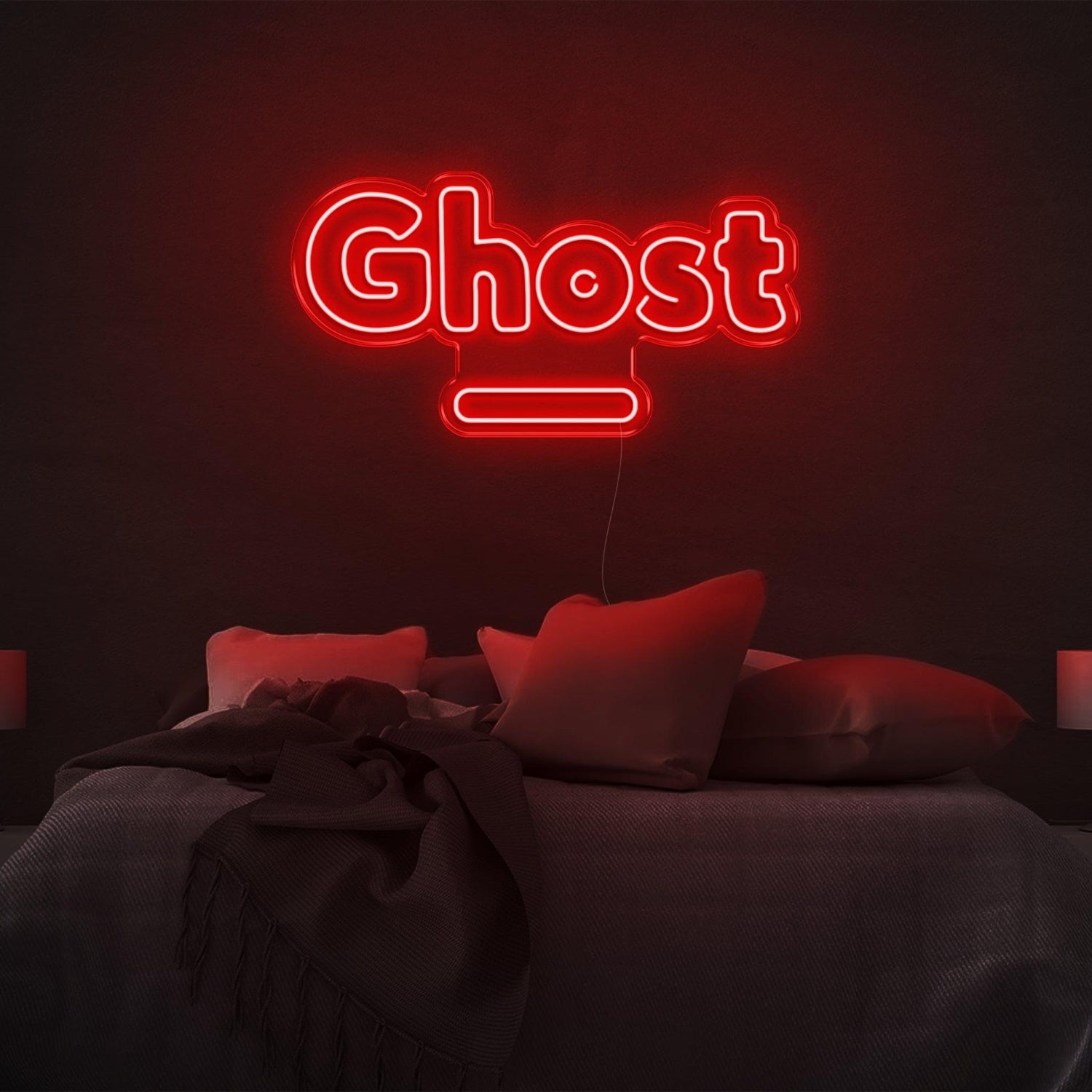 Bright Green Ghost Cartoon-Style Led Neon Sign For Bedroom Decor | Shineneon