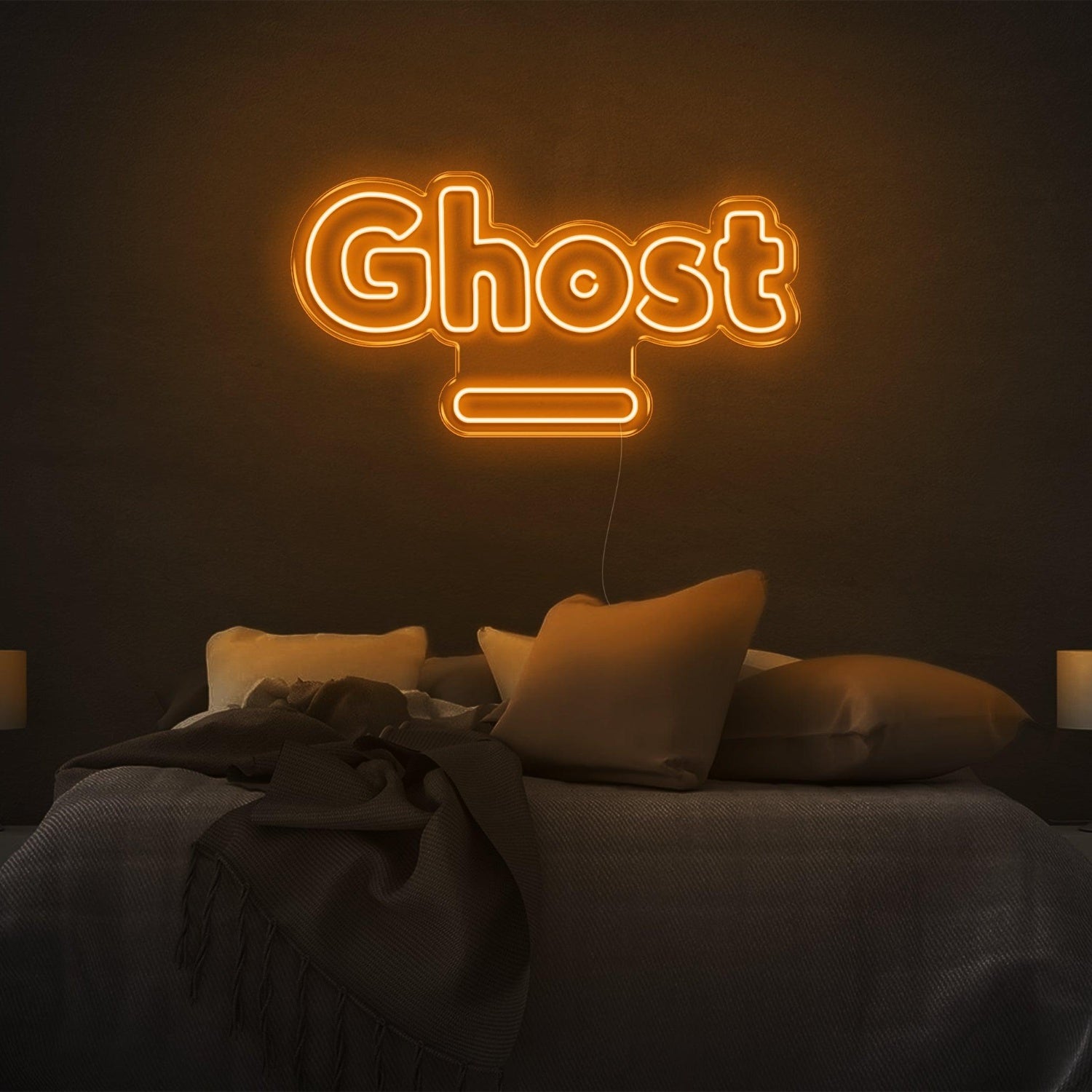 Bright Green Ghost Cartoon-Style Led Neon Sign For Bedroom Decor | Shineneon