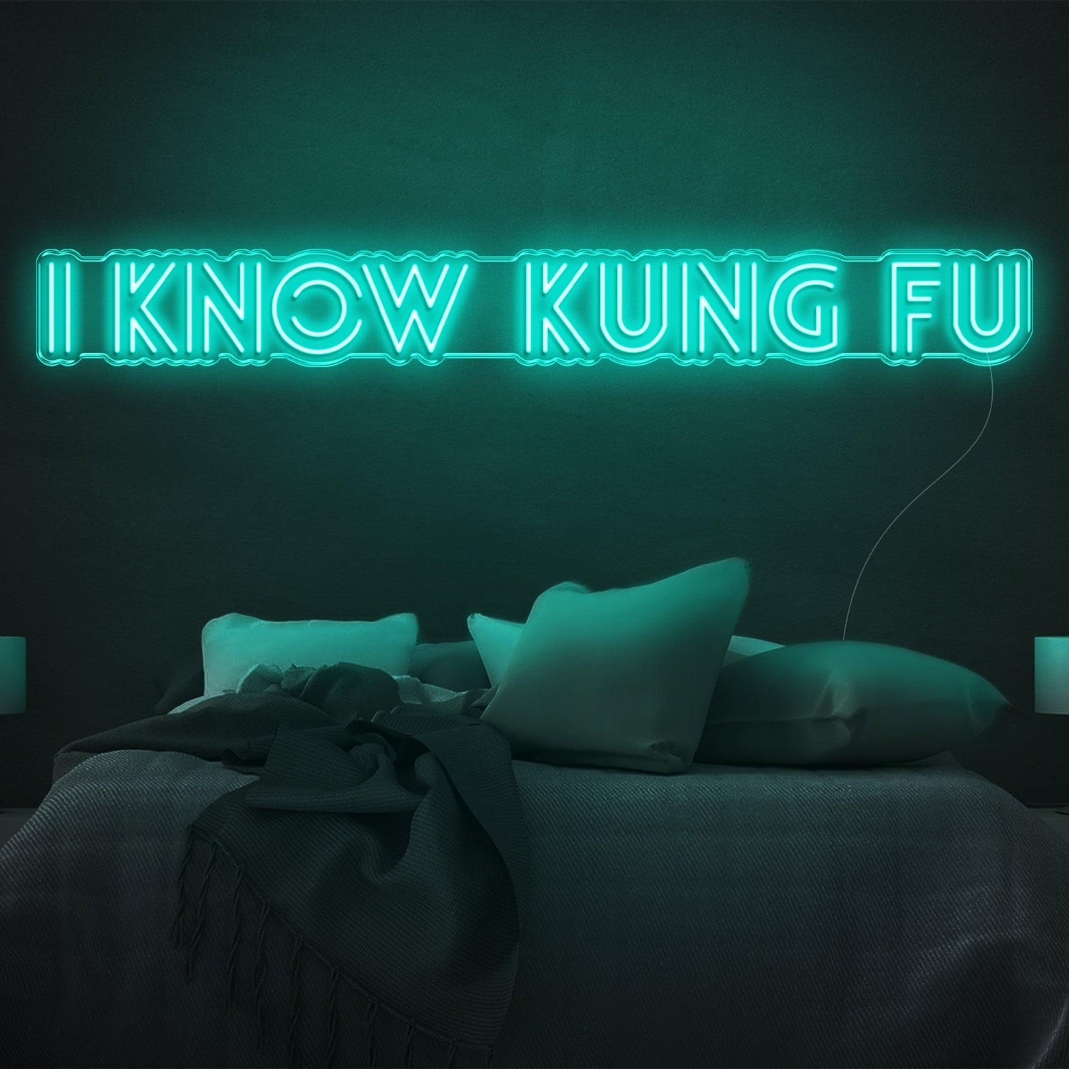 Bright Green I Know Kung Fu Led Neon Sign For Bedroom Decor | Shineneon