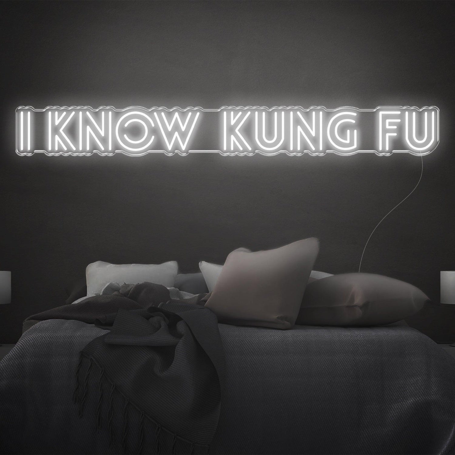 Bright Green I Know Kung Fu Led Neon Sign For Bedroom Decor | Shineneon