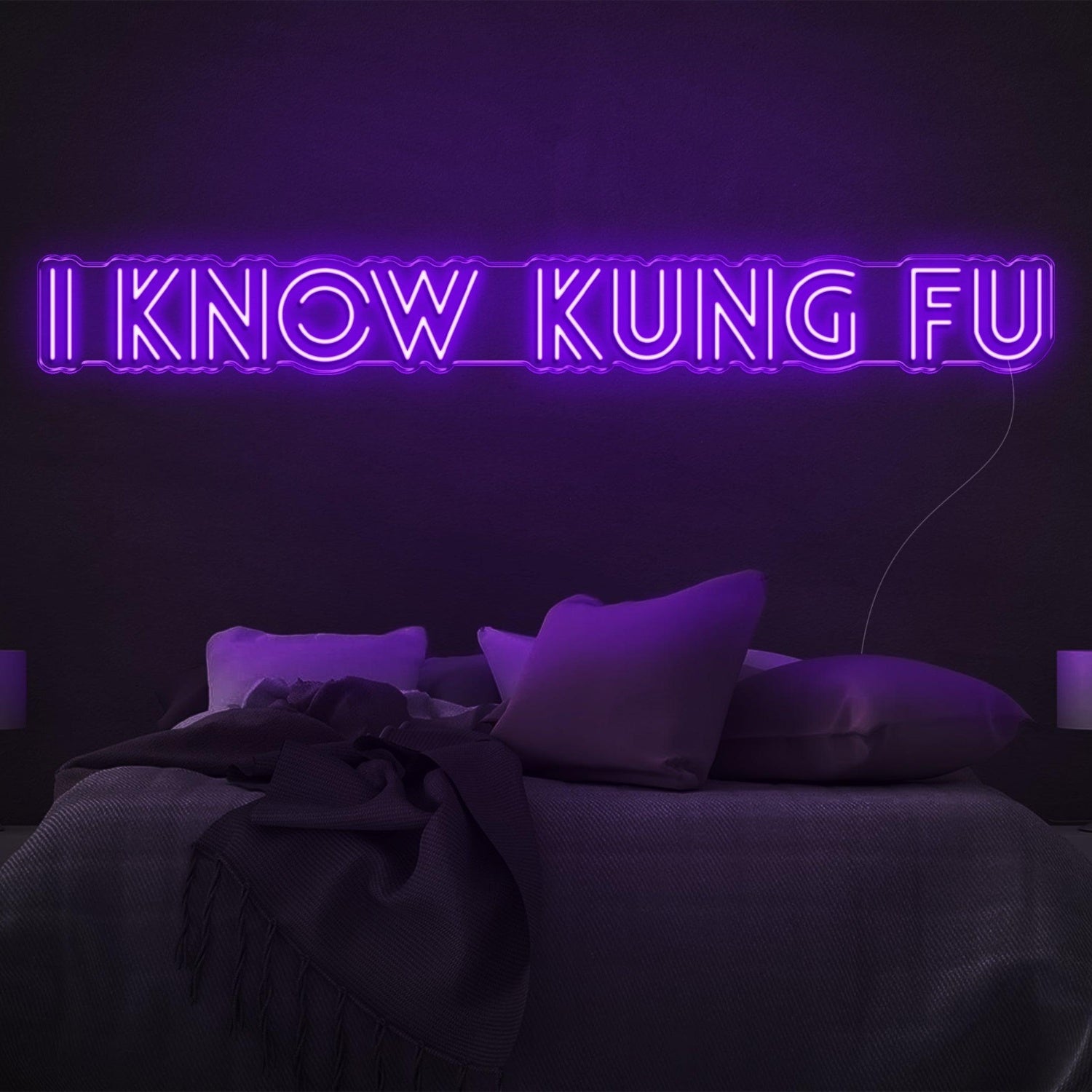 Bright Green I Know Kung Fu Led Neon Sign For Bedroom Decor | Shineneon