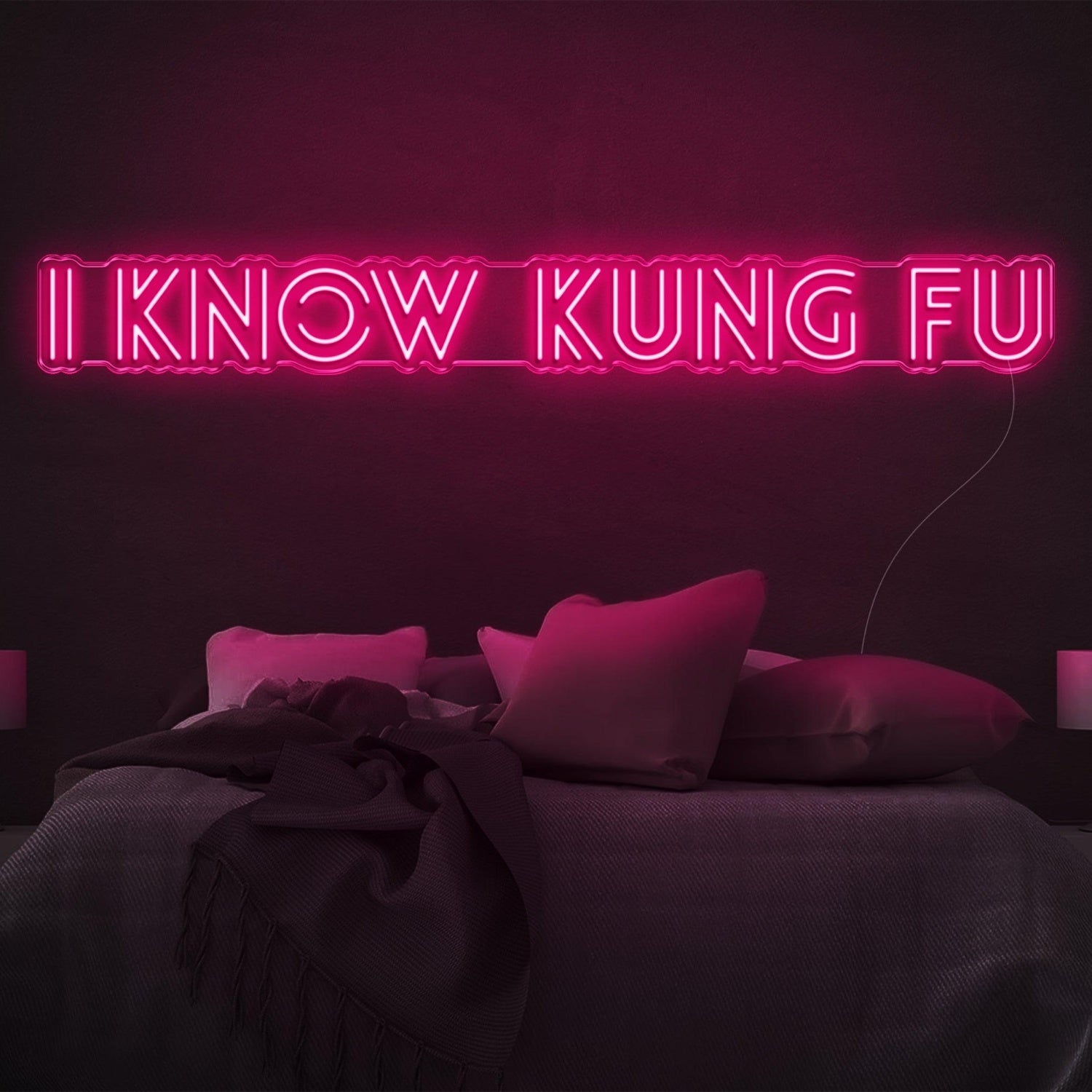 Bright Green I Know Kung Fu Led Neon Sign For Bedroom Decor | Shineneon