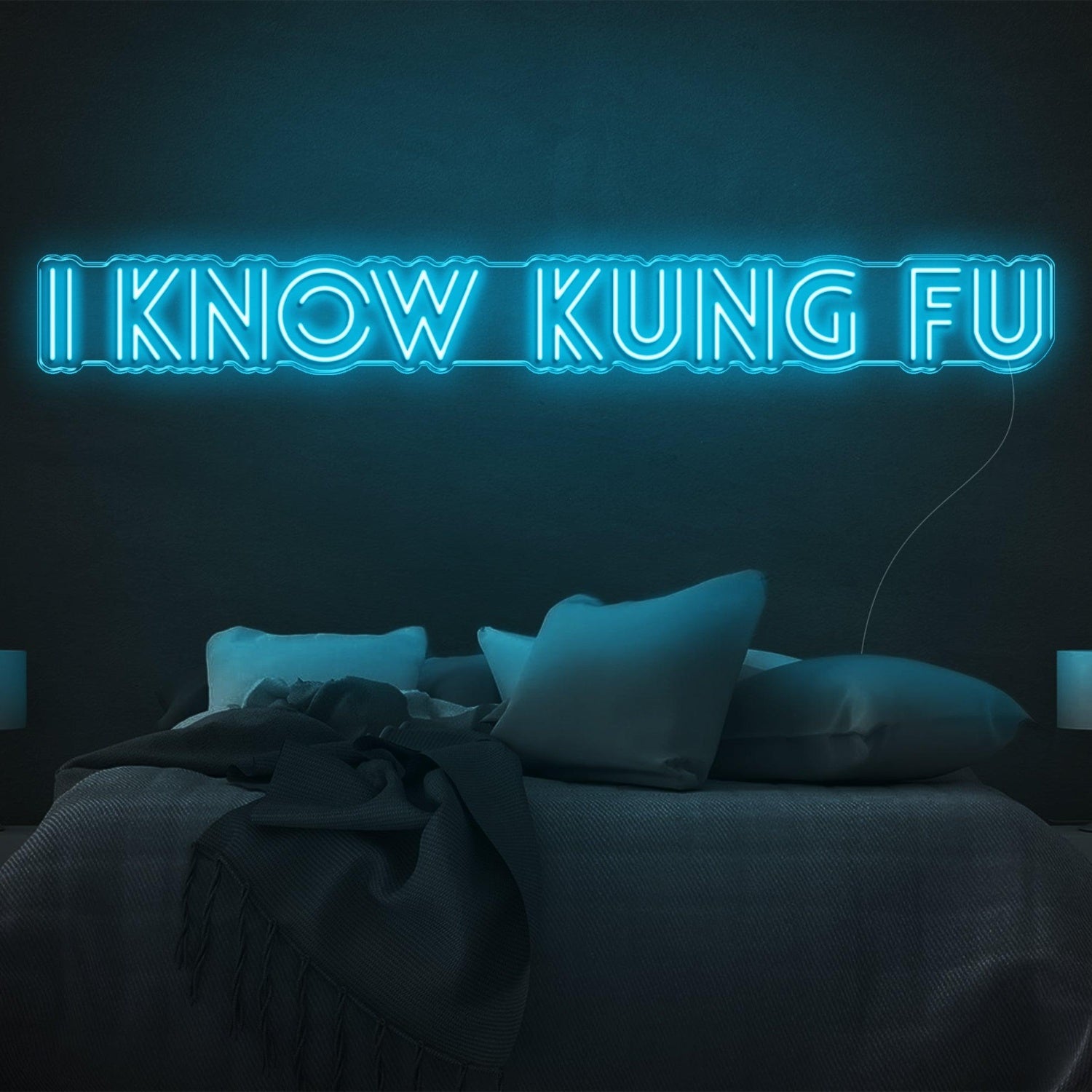 Bright Green I Know Kung Fu Led Neon Sign For Bedroom Decor | Shineneon