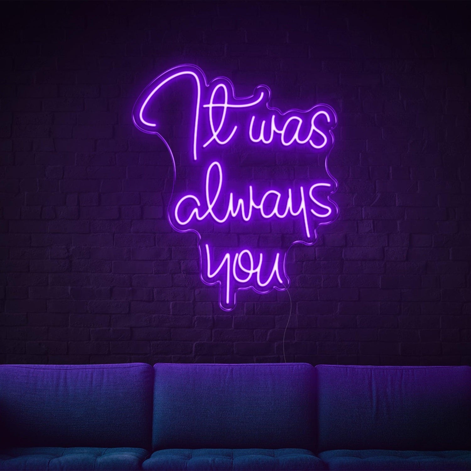 Bright Green It Was Always You Led Neon Sign For Living Room And Cafe Wall Decor | Shineneon