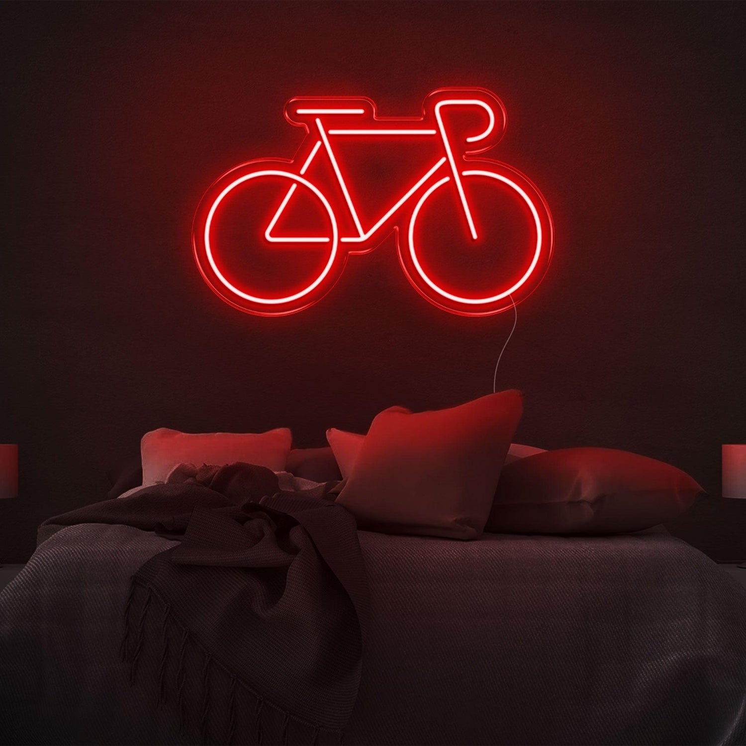 Bright Green Minimalist Bicycle Outline Led Neon Sign For Bedroom Wall Decor | Shineneon