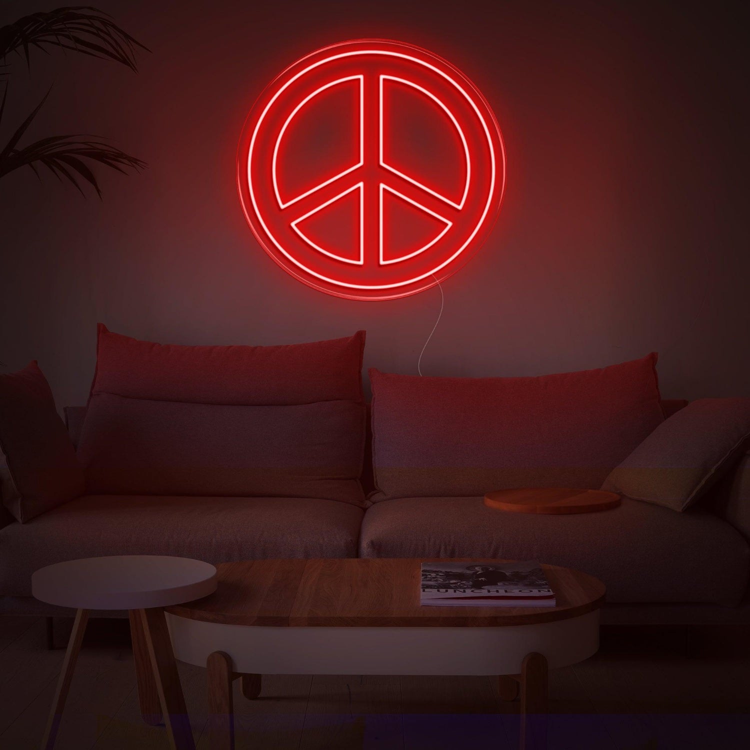 Bright Green Peace Sign Led Neon Sign For Living Room Bedroom Wall Decor | Shineneon
