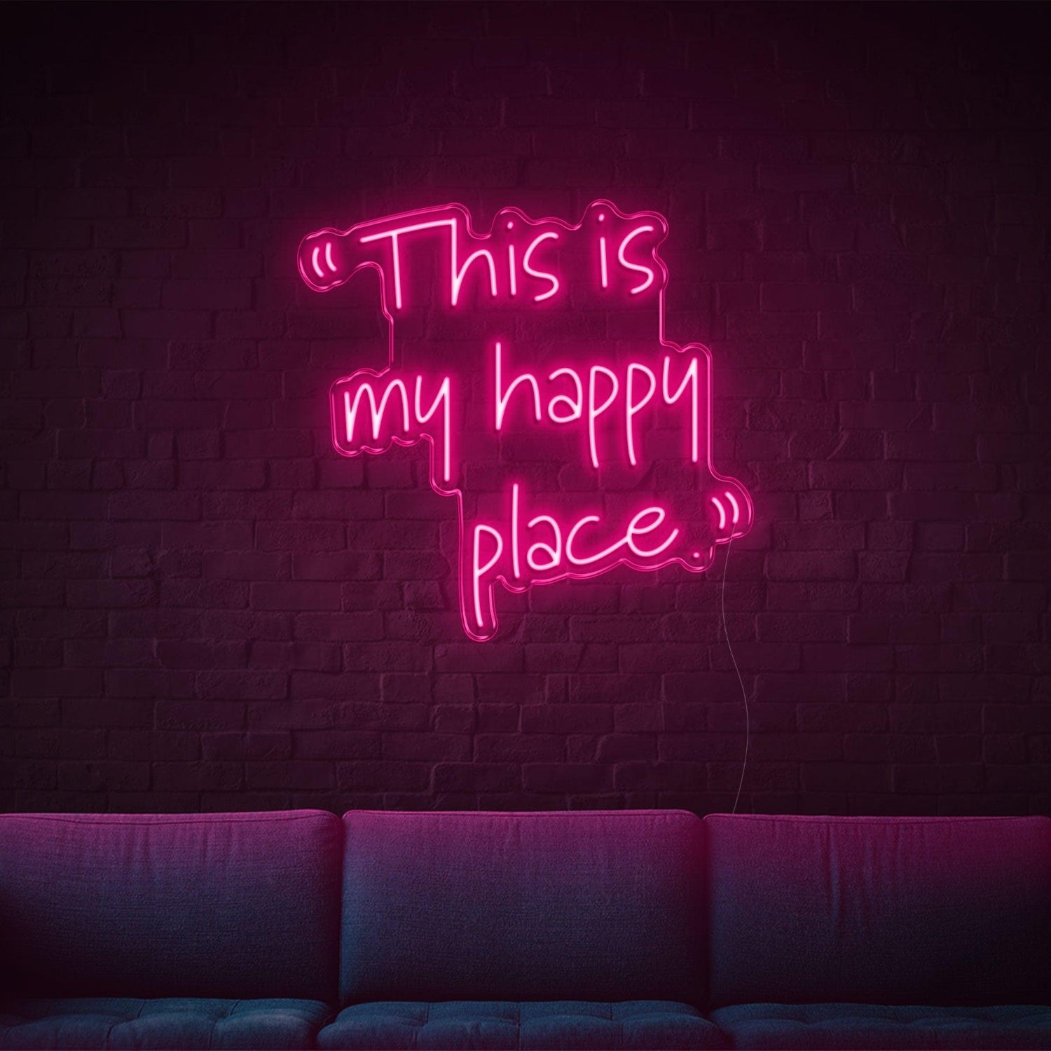 Bright Green This Is My Happy Place Led Neon Sign For Home Studio Decor | Shineneon