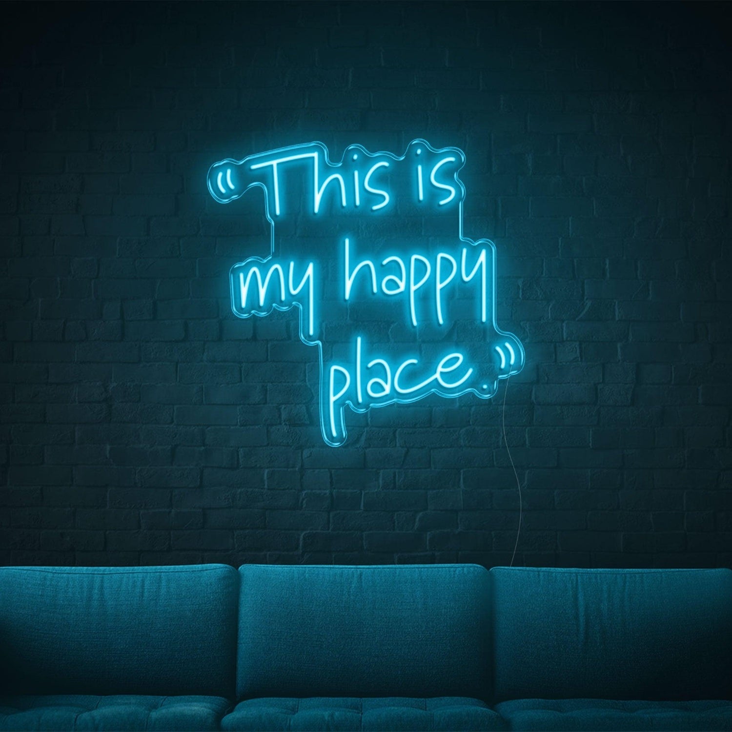 Bright Green This Is My Happy Place Led Neon Sign For Home Studio Decor | Shineneon