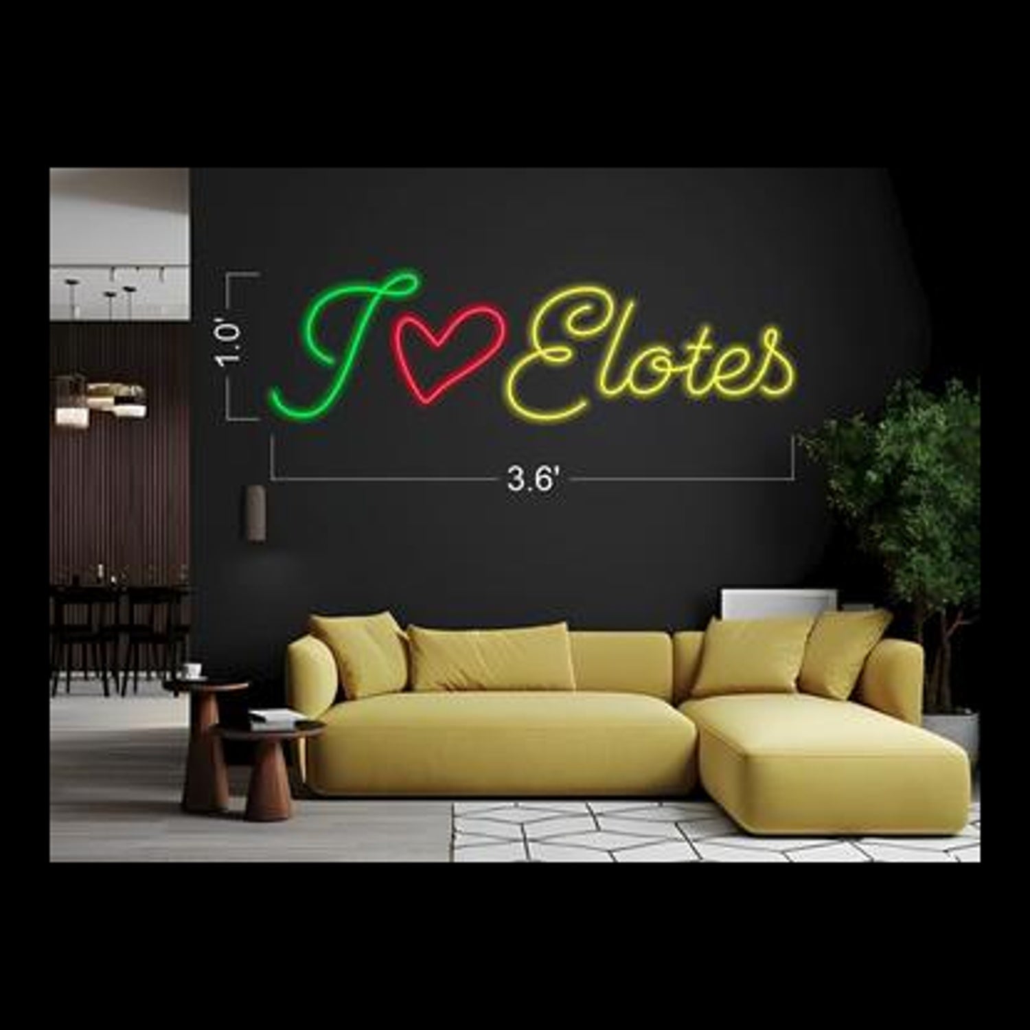 Bright Green Un Elotito Led Neon Sign For Mexican Eatery Decor | Shineneon