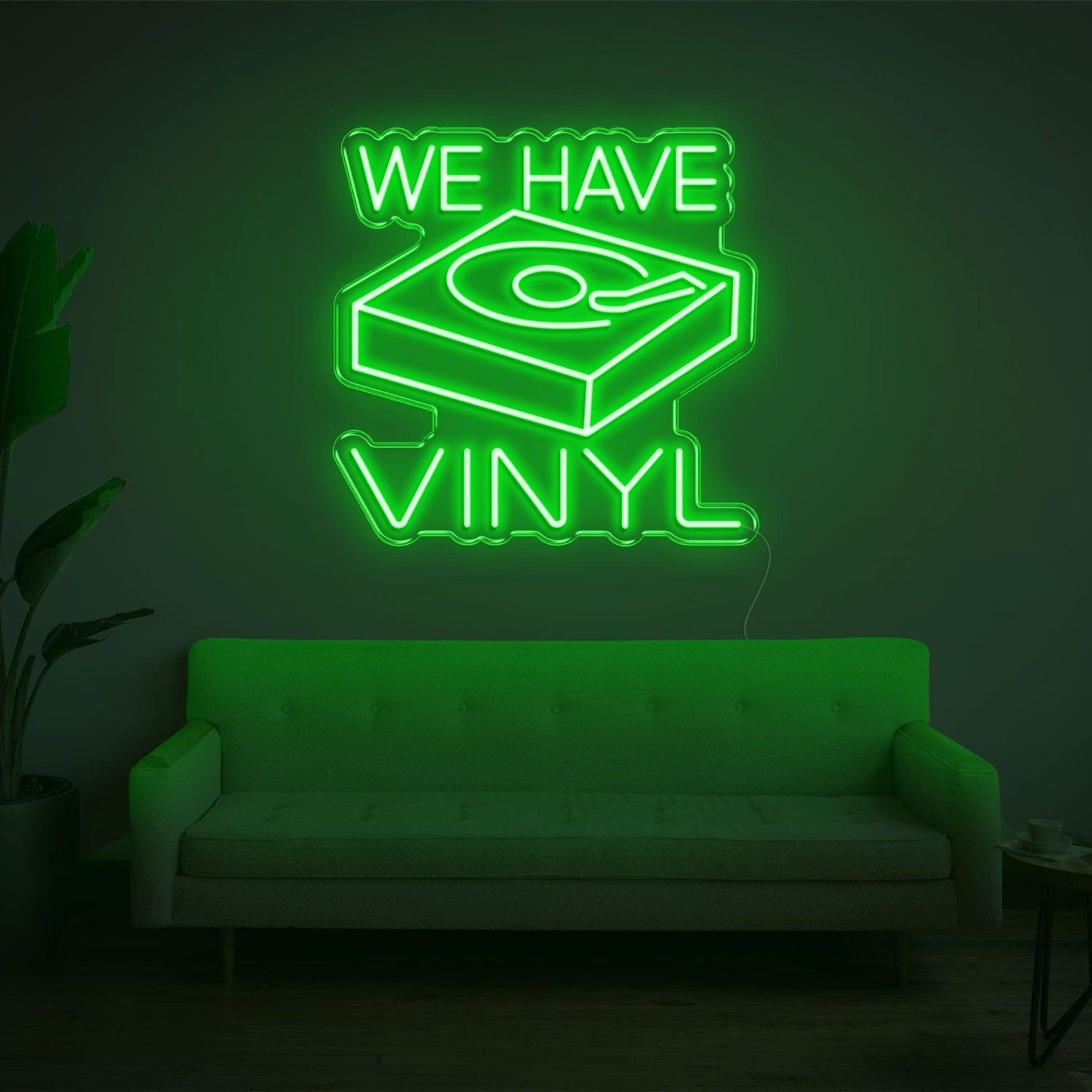 Bright Green Vinyl Record Player Led Neon Sign For Home And Music Store Decor | Shineneon