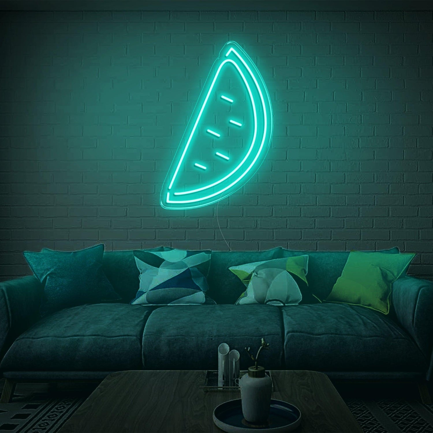 Bright Green Watermelon Slice Led Neon Sign For Home Cafe Decor | Shineneon