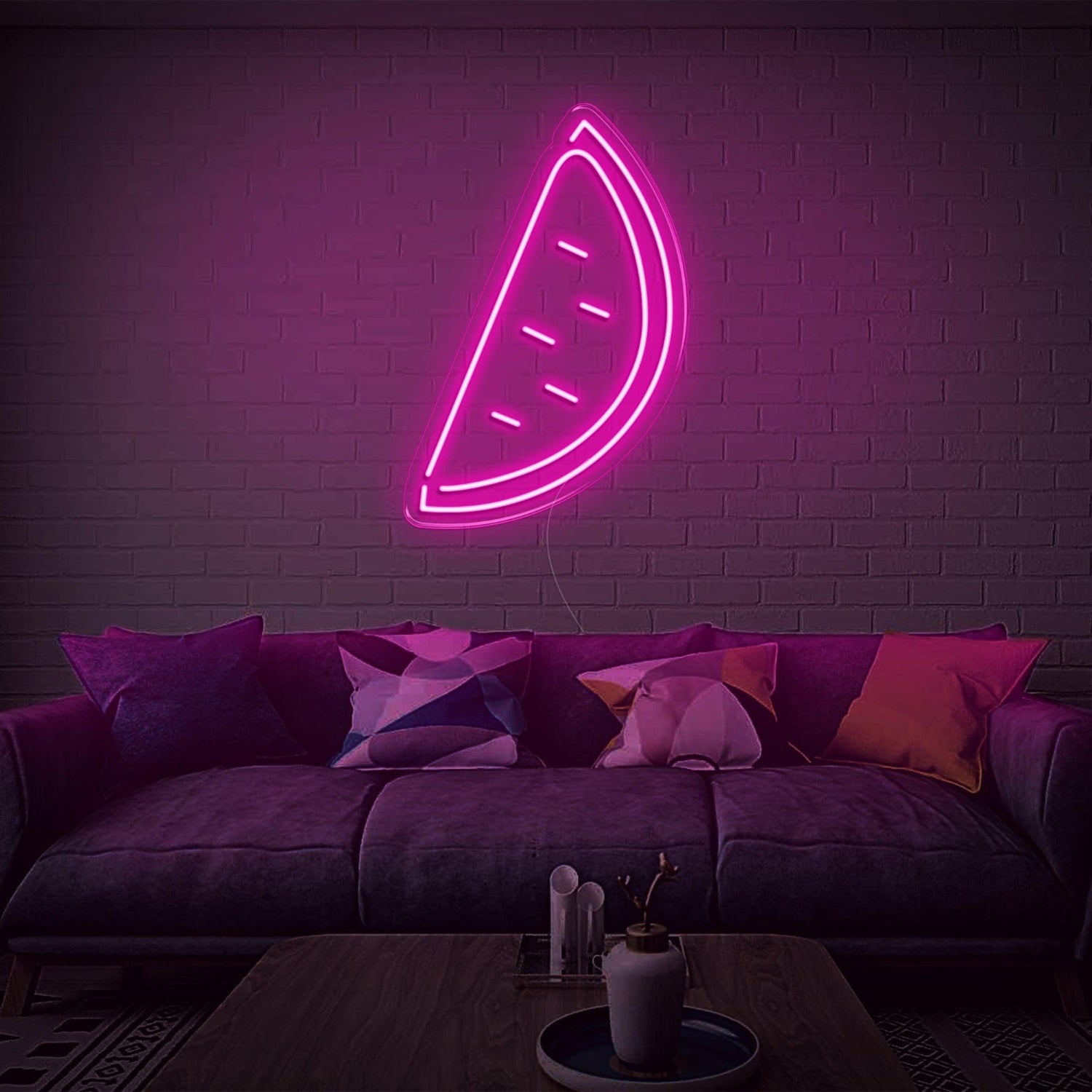 Bright Green Watermelon Slice Led Neon Sign For Home Cafe Decor | Shineneon