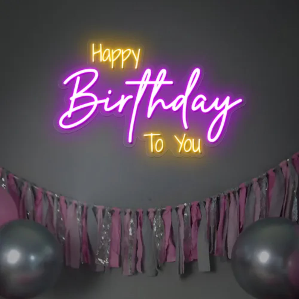 Bright Happy Birthday Led Neon Sign | Shineneon