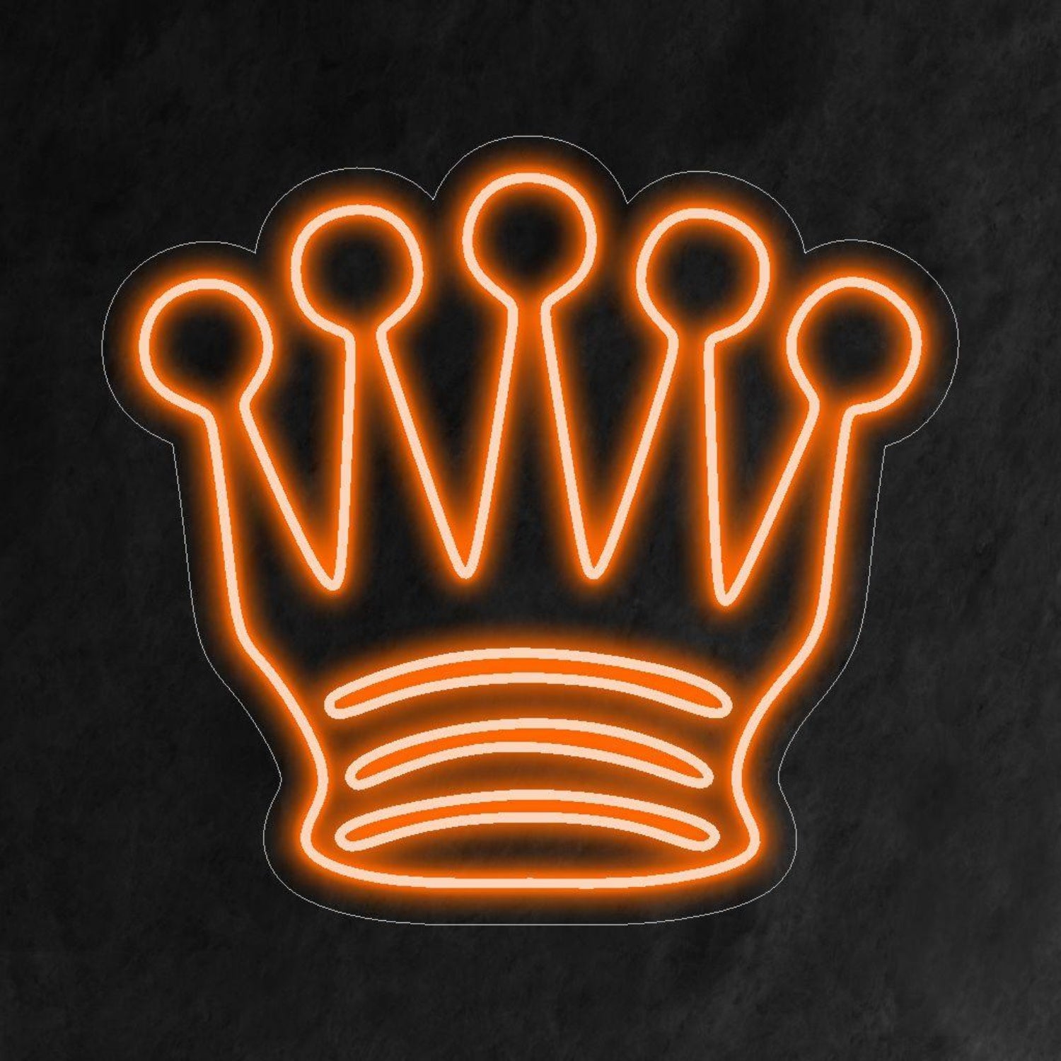 Bright Orange Crown Led Neon Sign For Bar Decor And Party Ambiance | Shineneon