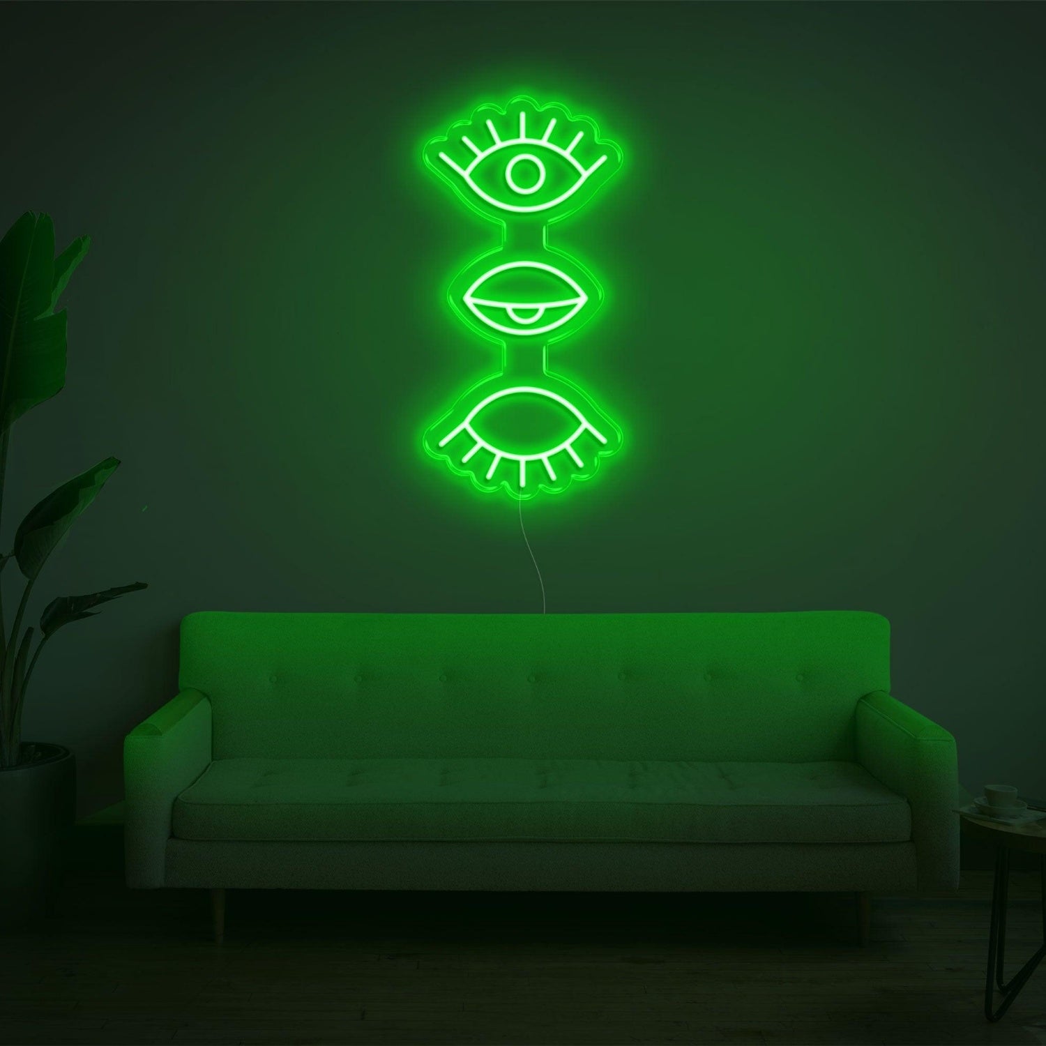 Bright Pink 3 Eyes Design Led Neon Sign For Modern Home Decor | Shineneon