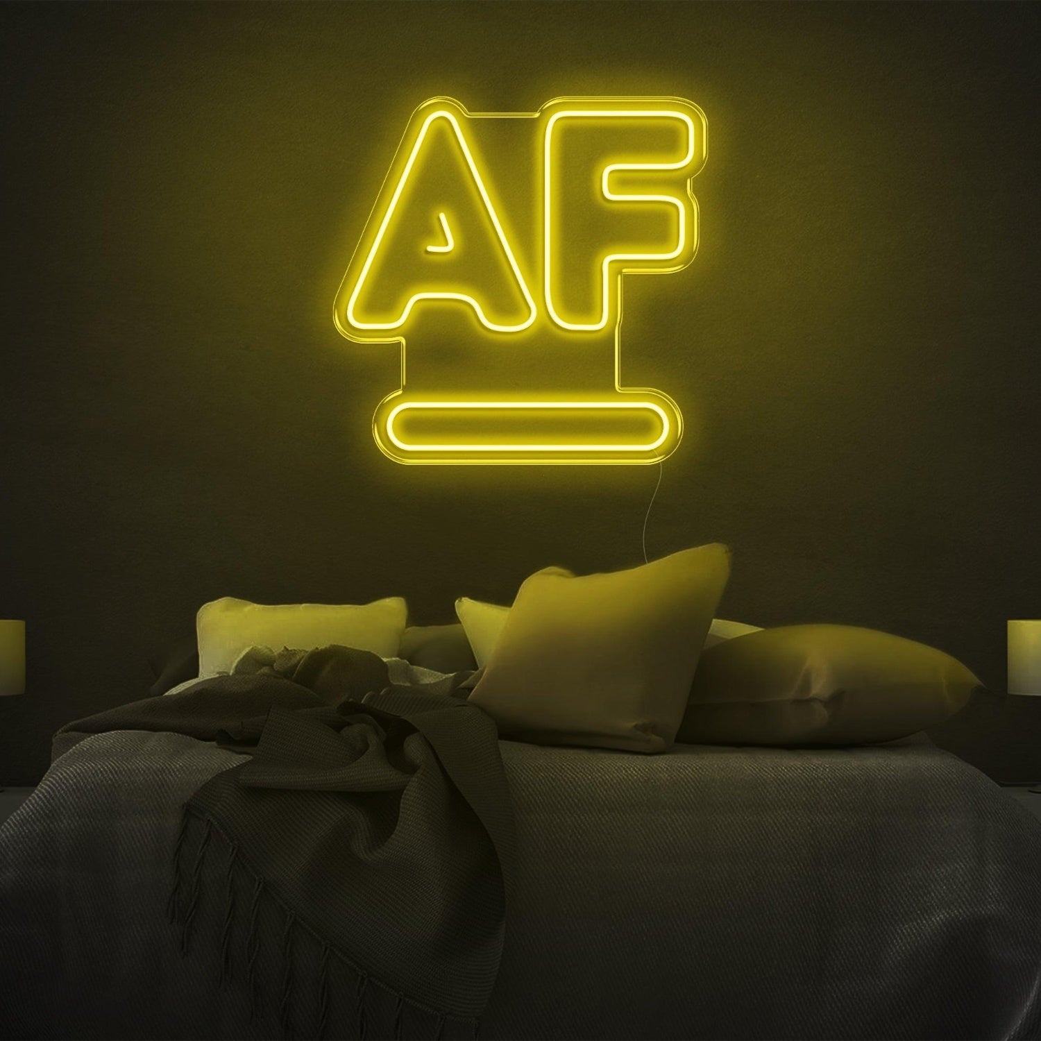 Bright Pink Af Led Neon Sign For Modern Bedroom Decor | Shineneon