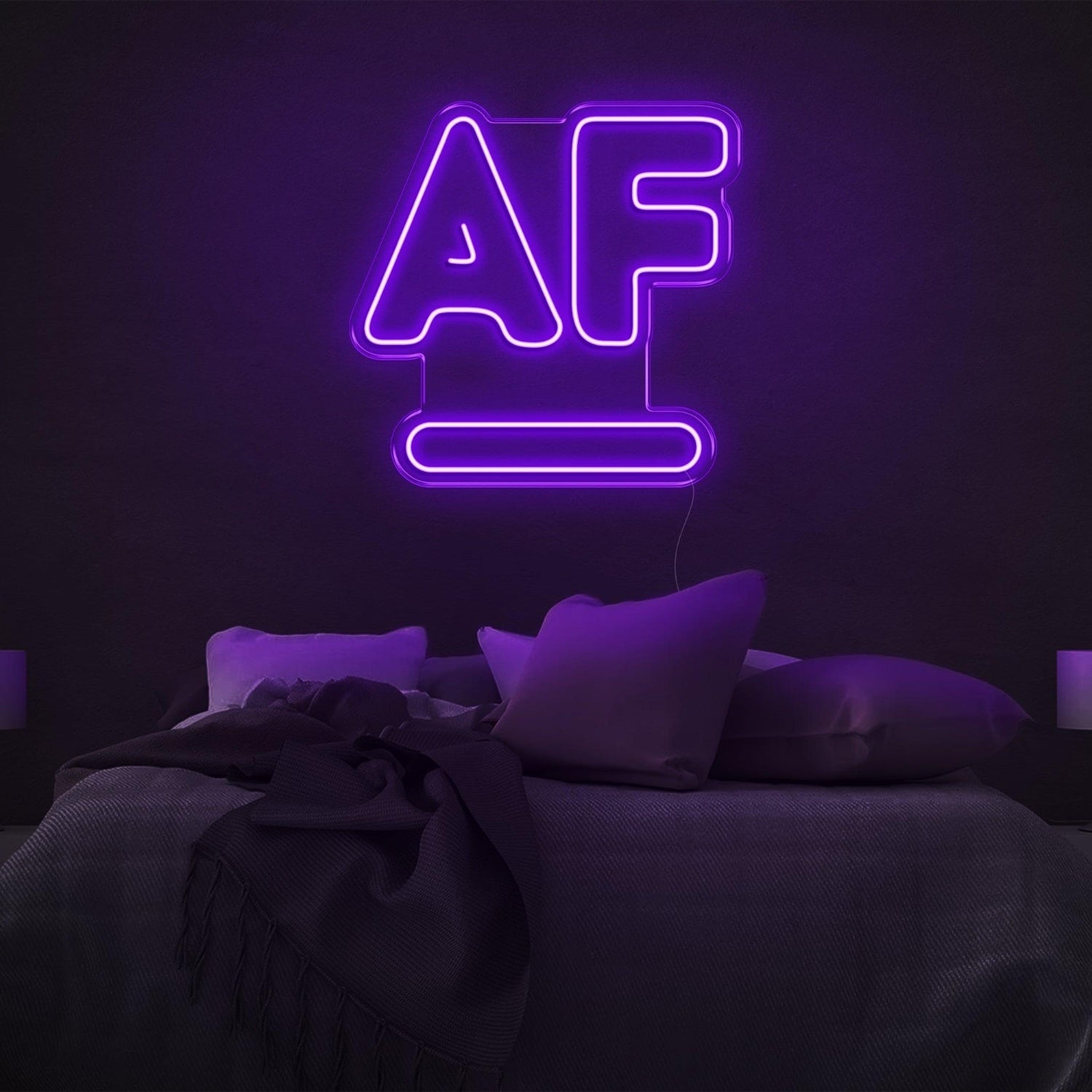 Bright Pink Af Led Neon Sign For Modern Bedroom Decor | Shineneon