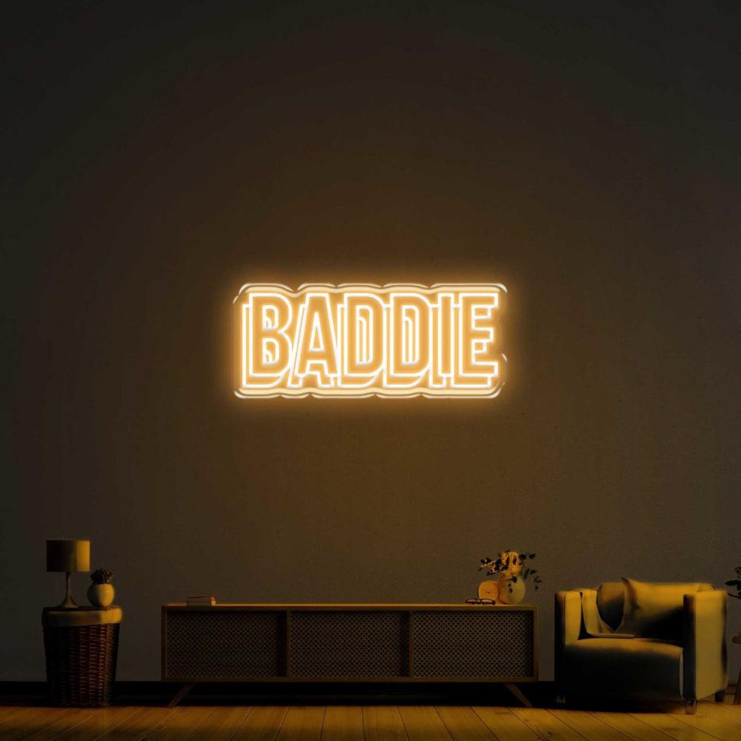 Bright Pink Baddie Led Neon Sign For Trendy Home Decor | Shineneon