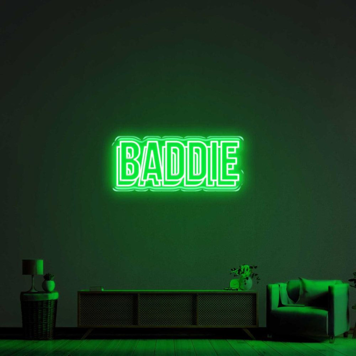 Bright Pink Baddie Led Neon Sign For Trendy Home Decor | Shineneon