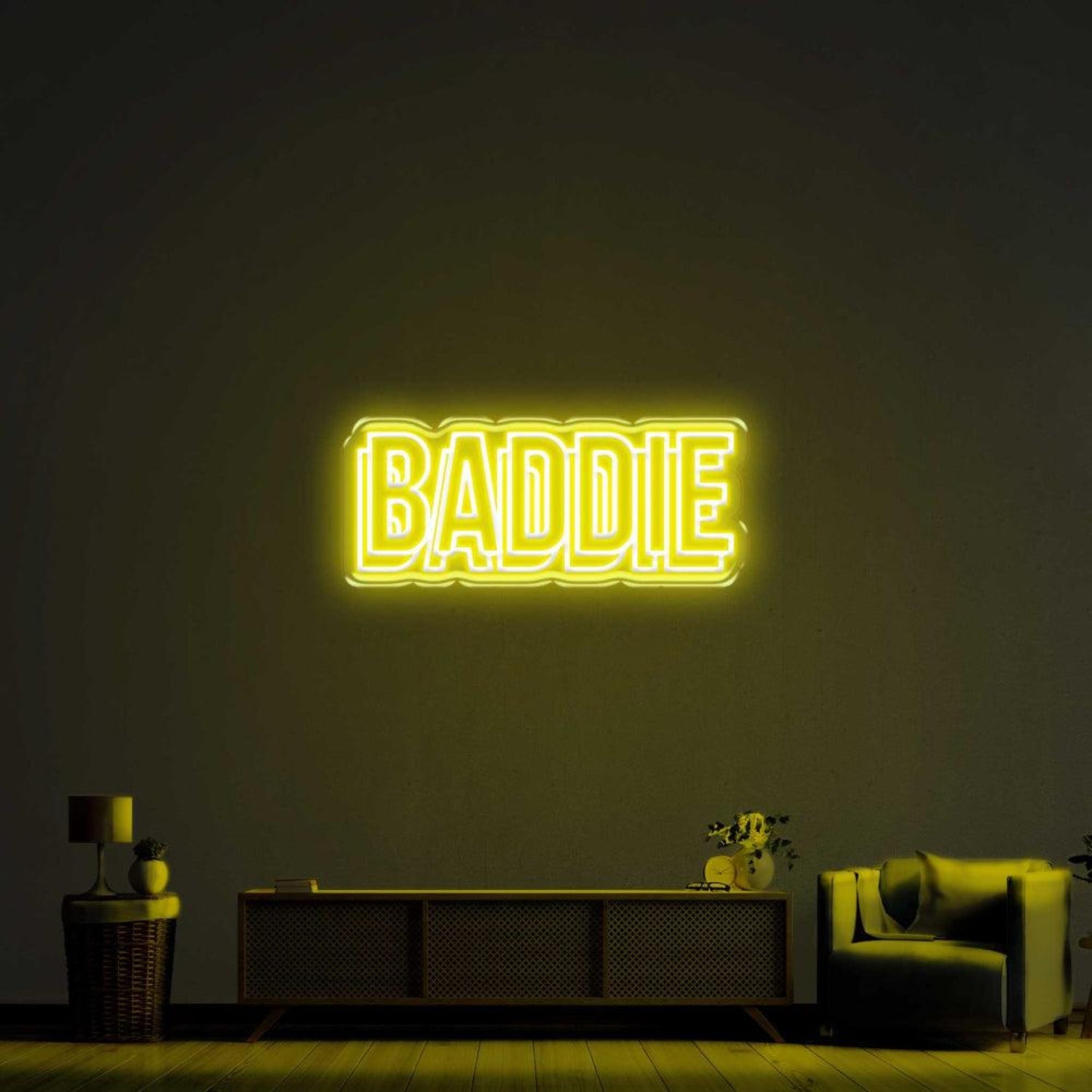 Bright Pink Baddie Led Neon Sign For Trendy Home Decor | Shineneon