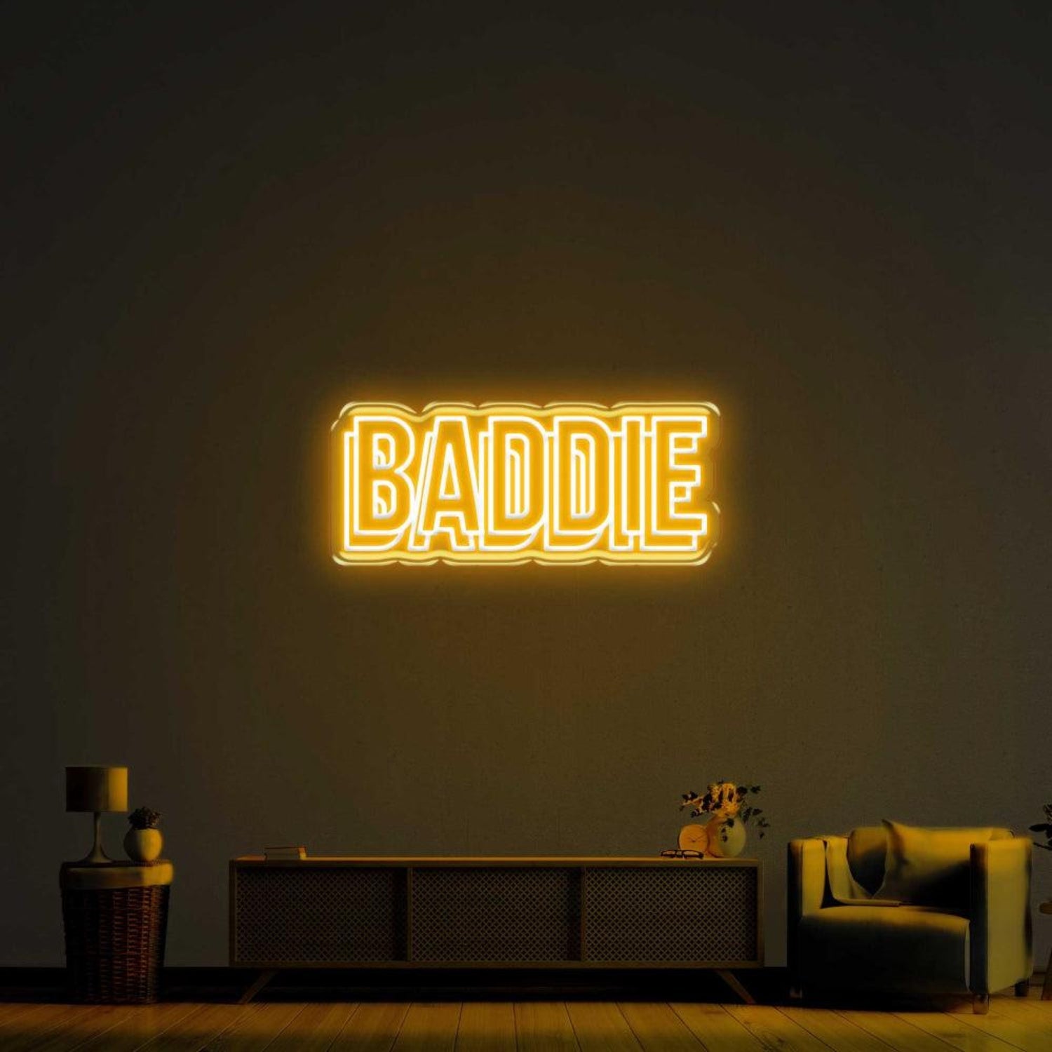 Bright Pink Baddie Led Neon Sign For Trendy Home Decor | Shineneon