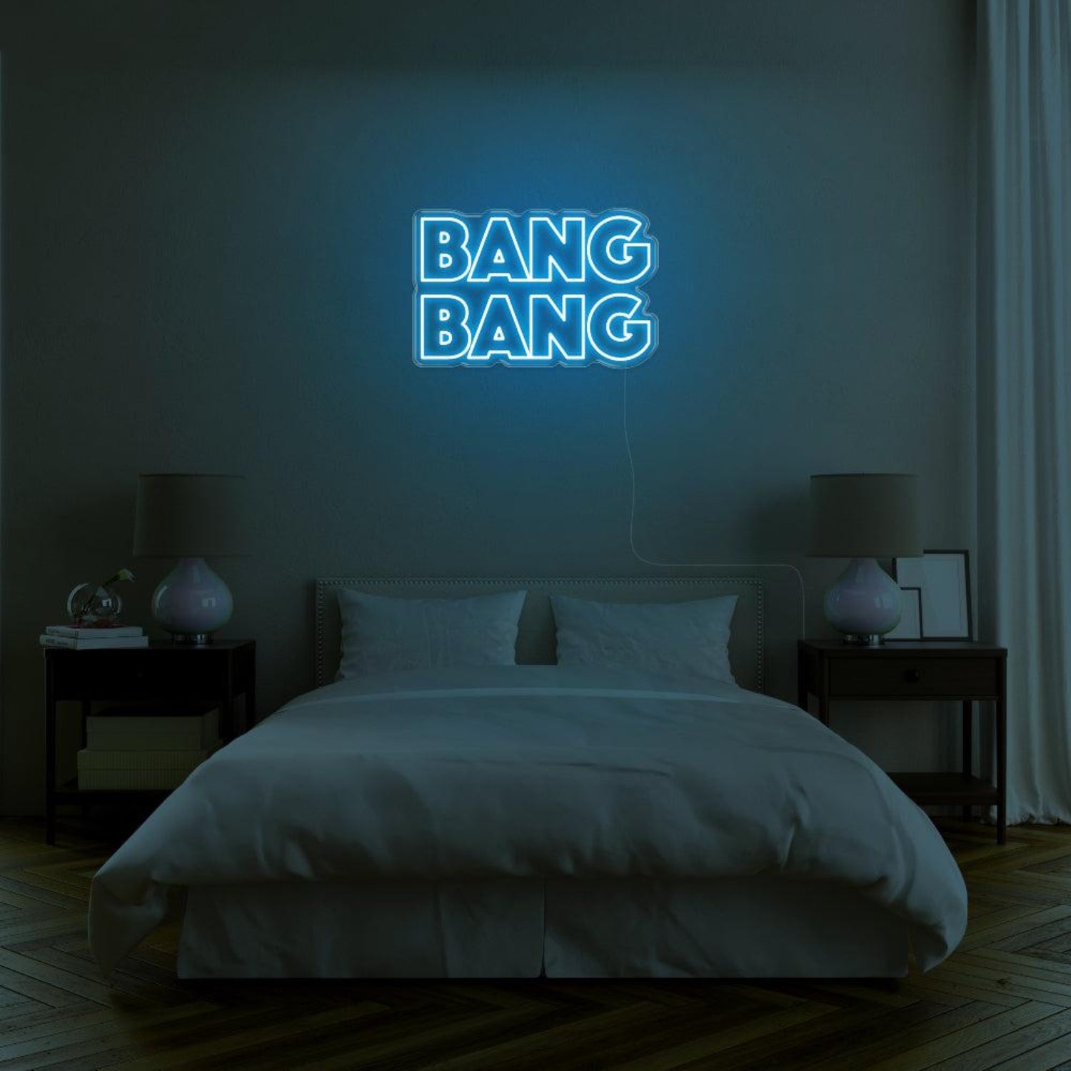 Bright Pink Bang Bang Bold Sans-Serif Led Neon Sign For Bedroom Wall Decor | Shineneon